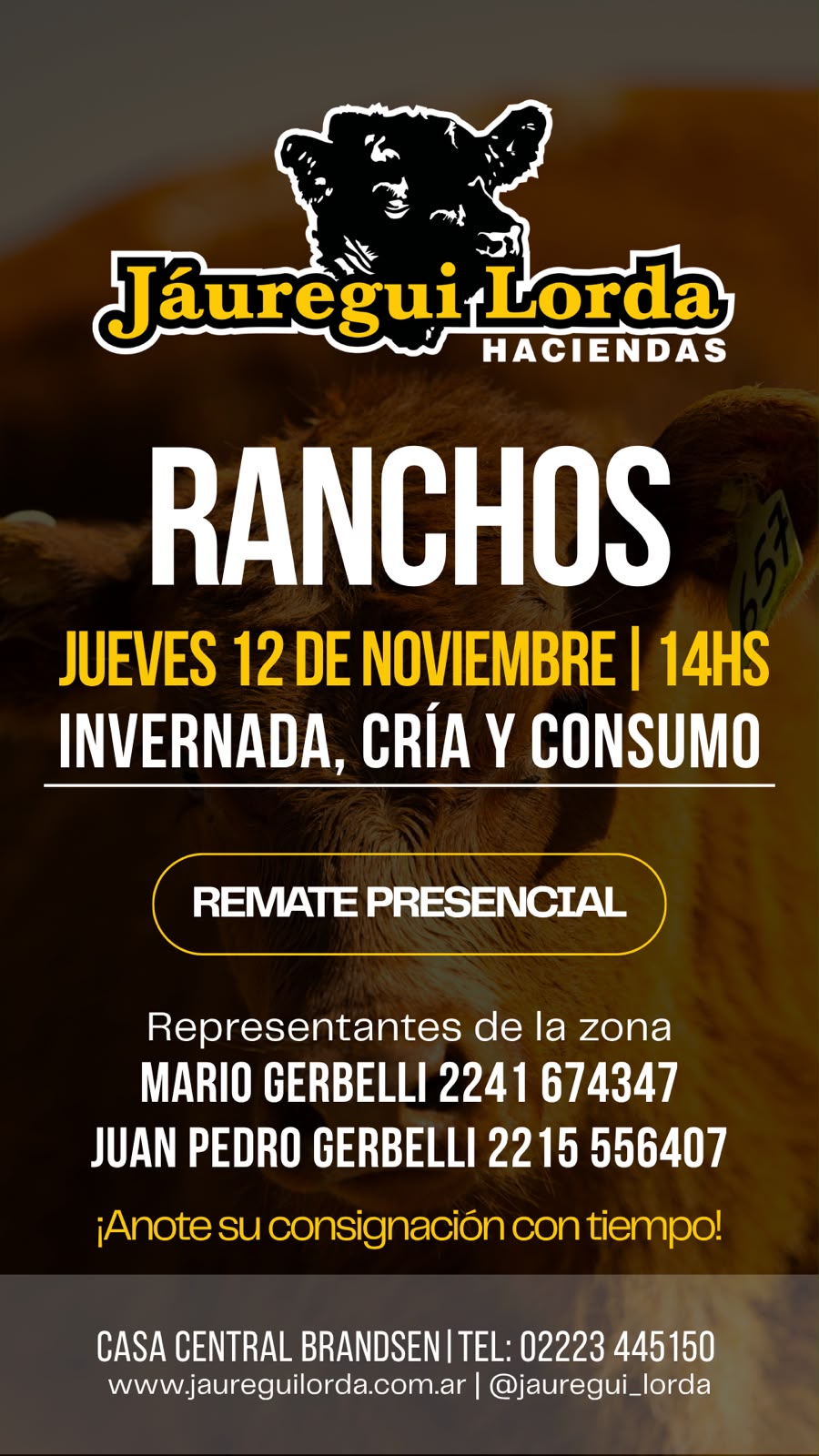 Afiche Remate invernada, cría y consumo 
