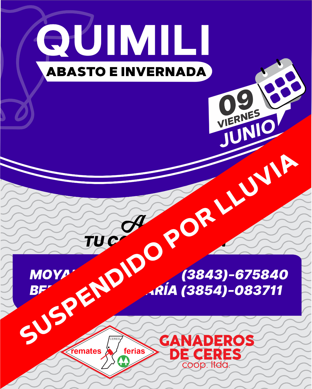 Afiche Quimili Abasto e Invernada 9 de Junio 