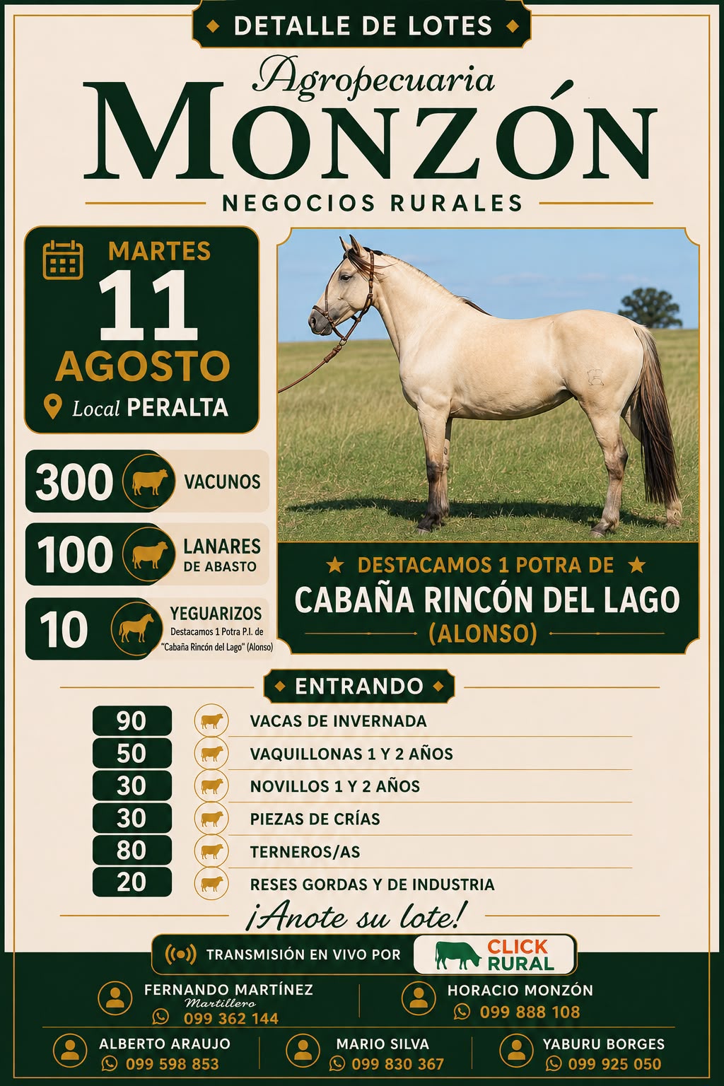 Remate Feria Mensual - Agropecuaria Monzon