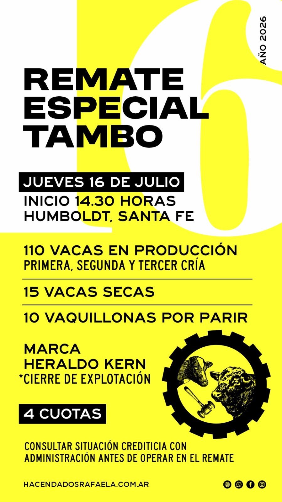 Afiche Remate especial tambo