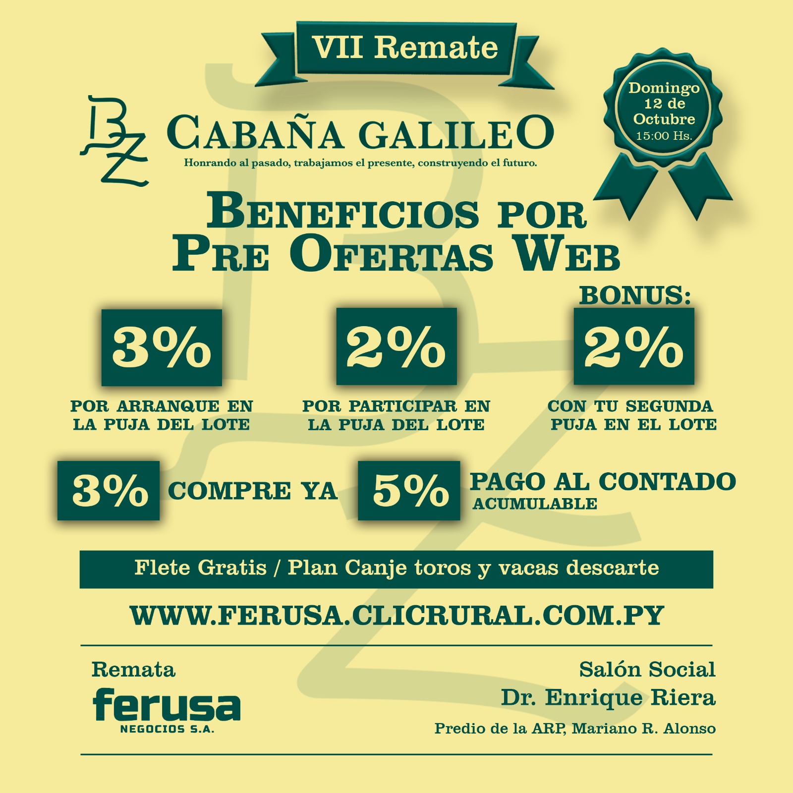 Remate Feria Cabaña Galileo