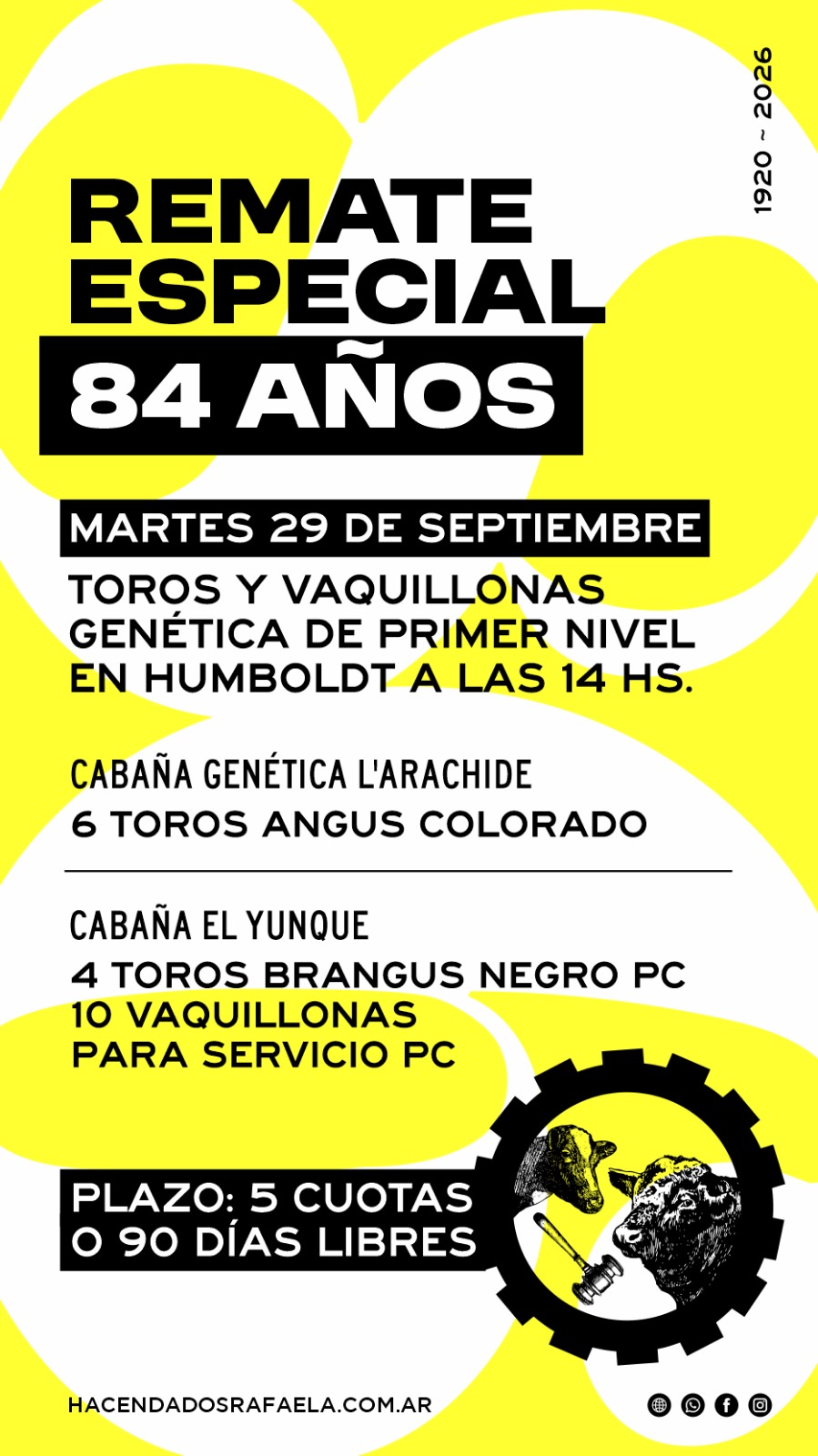 Afiche Remate especial 84 Años