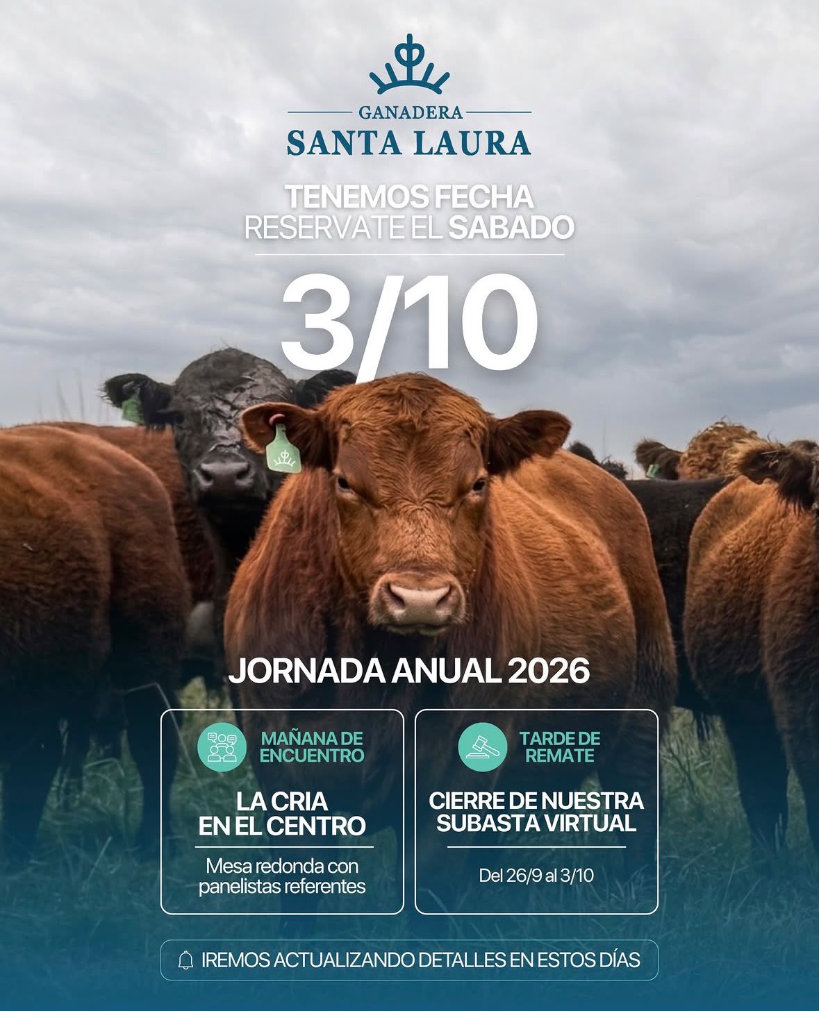 Afiche Subasta Ganadera Santa Laura