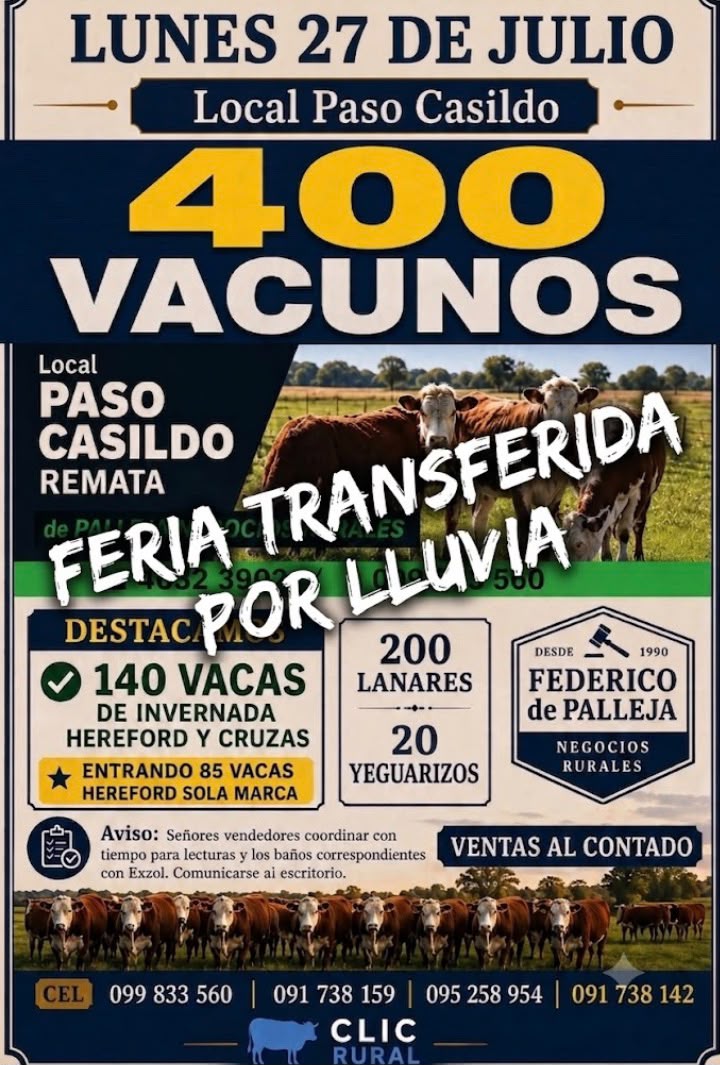 Remate Feria mensual - Federico de Palleja