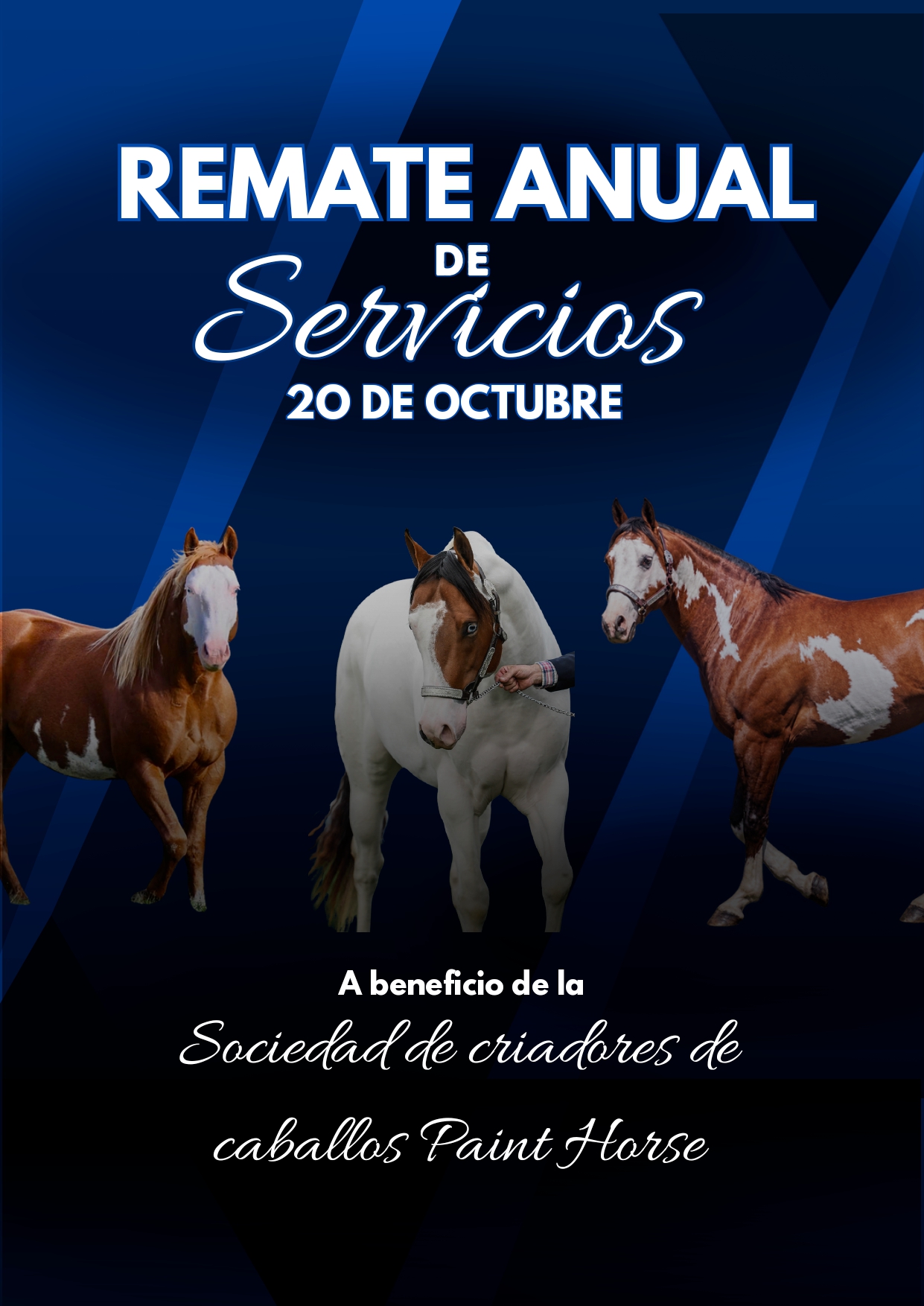 Afiche REMATE ANUAL DE SERVICIOS PAINT HORSE URUGUAY