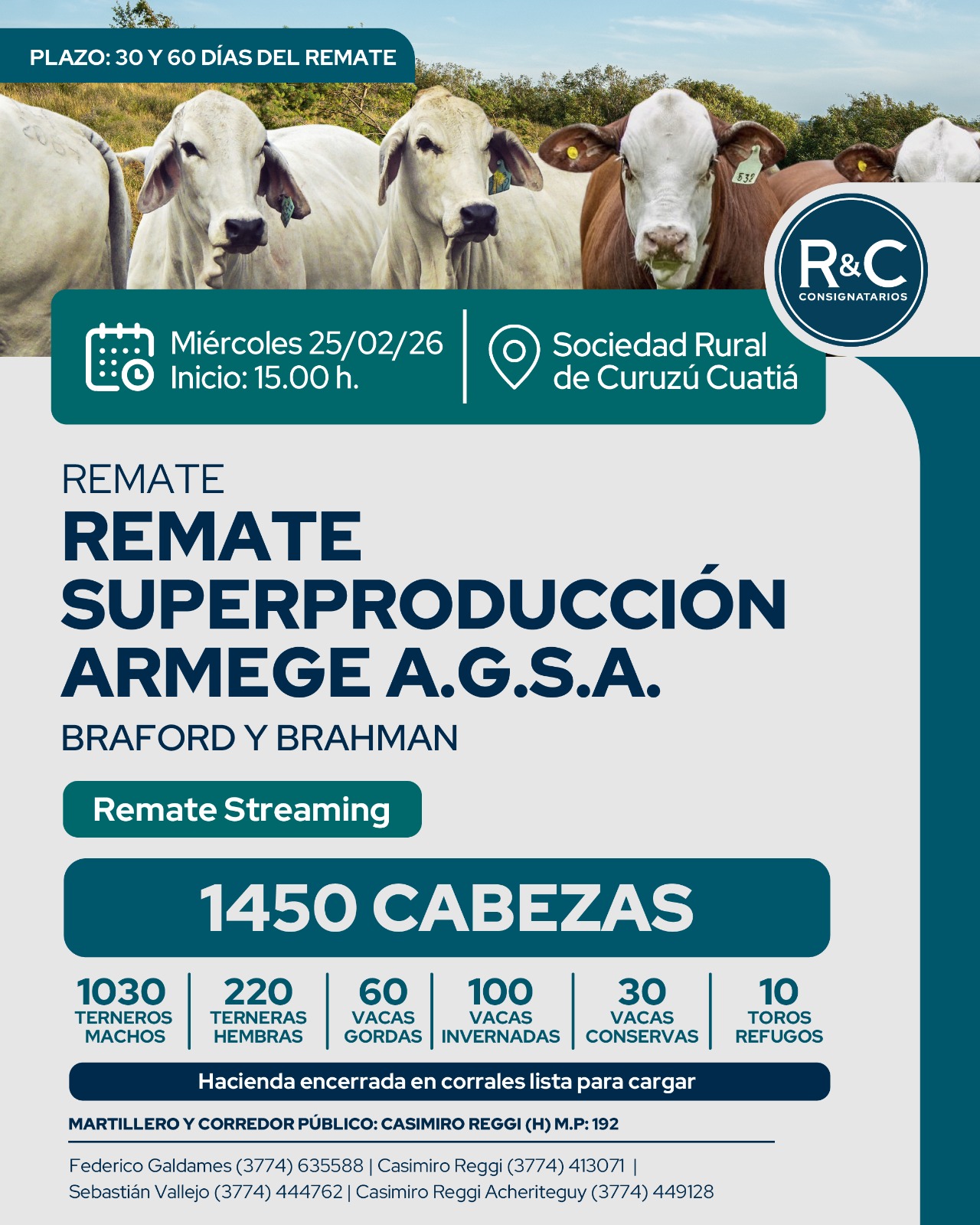 Remate Superproducción Armege A.G.S.A.