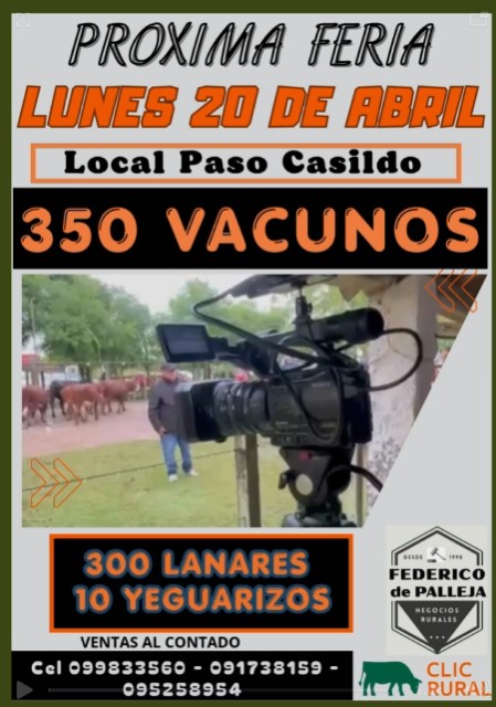 Remate Feria mensual - Federico de Palleja