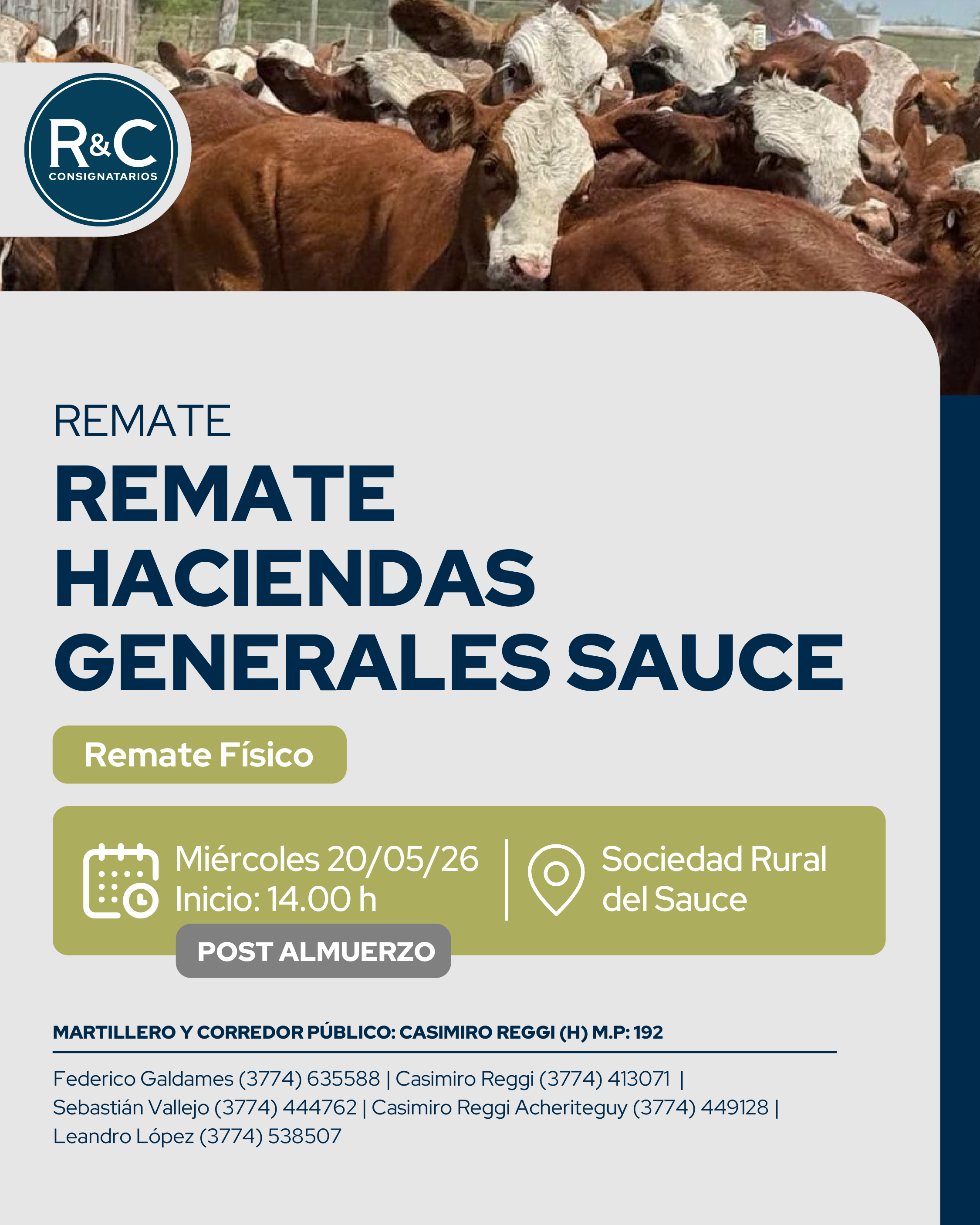REMATE HACIENDAS GENERALES SAUCE