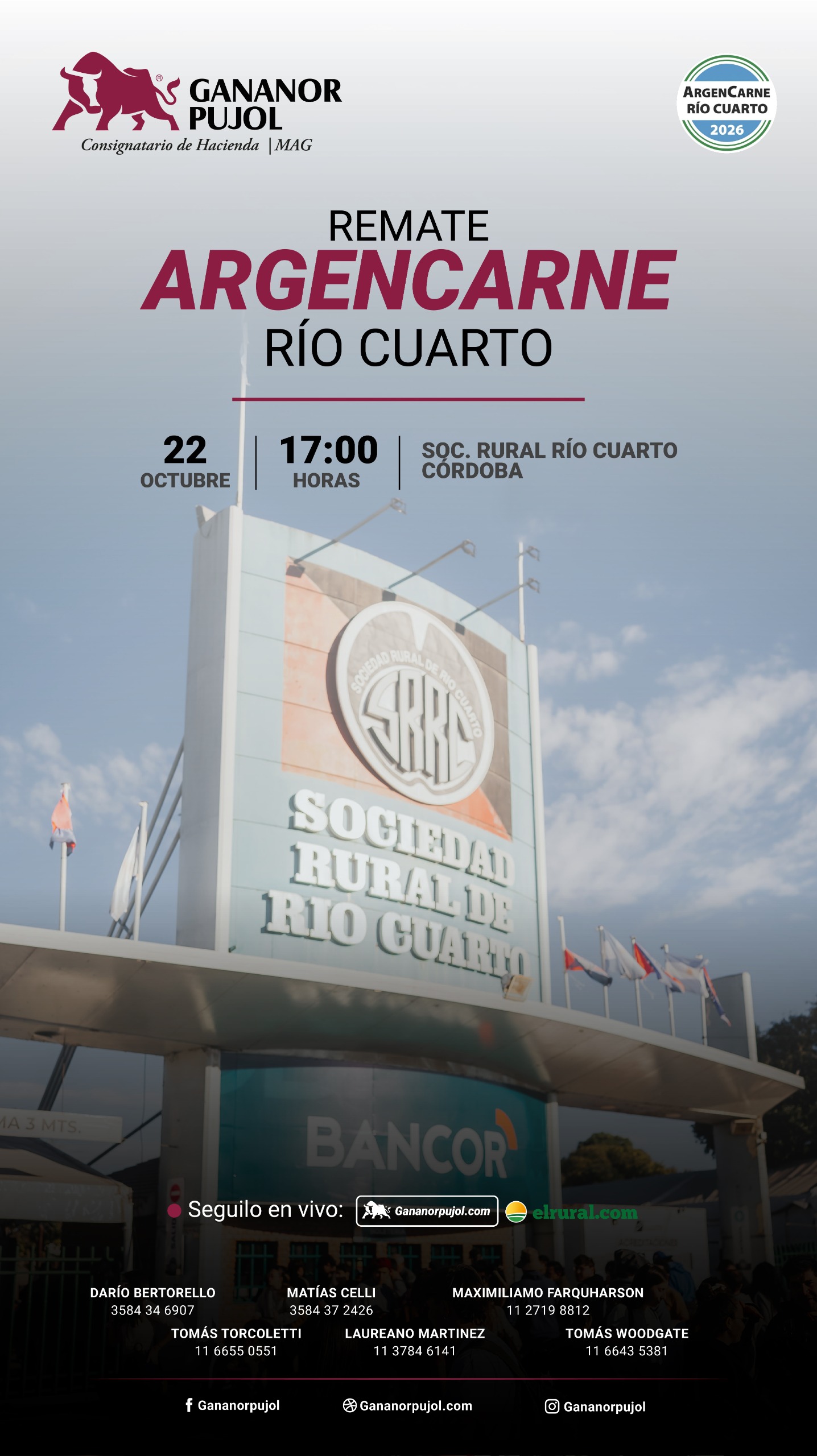 Afiche Remate Argencarne Rio Cuarto