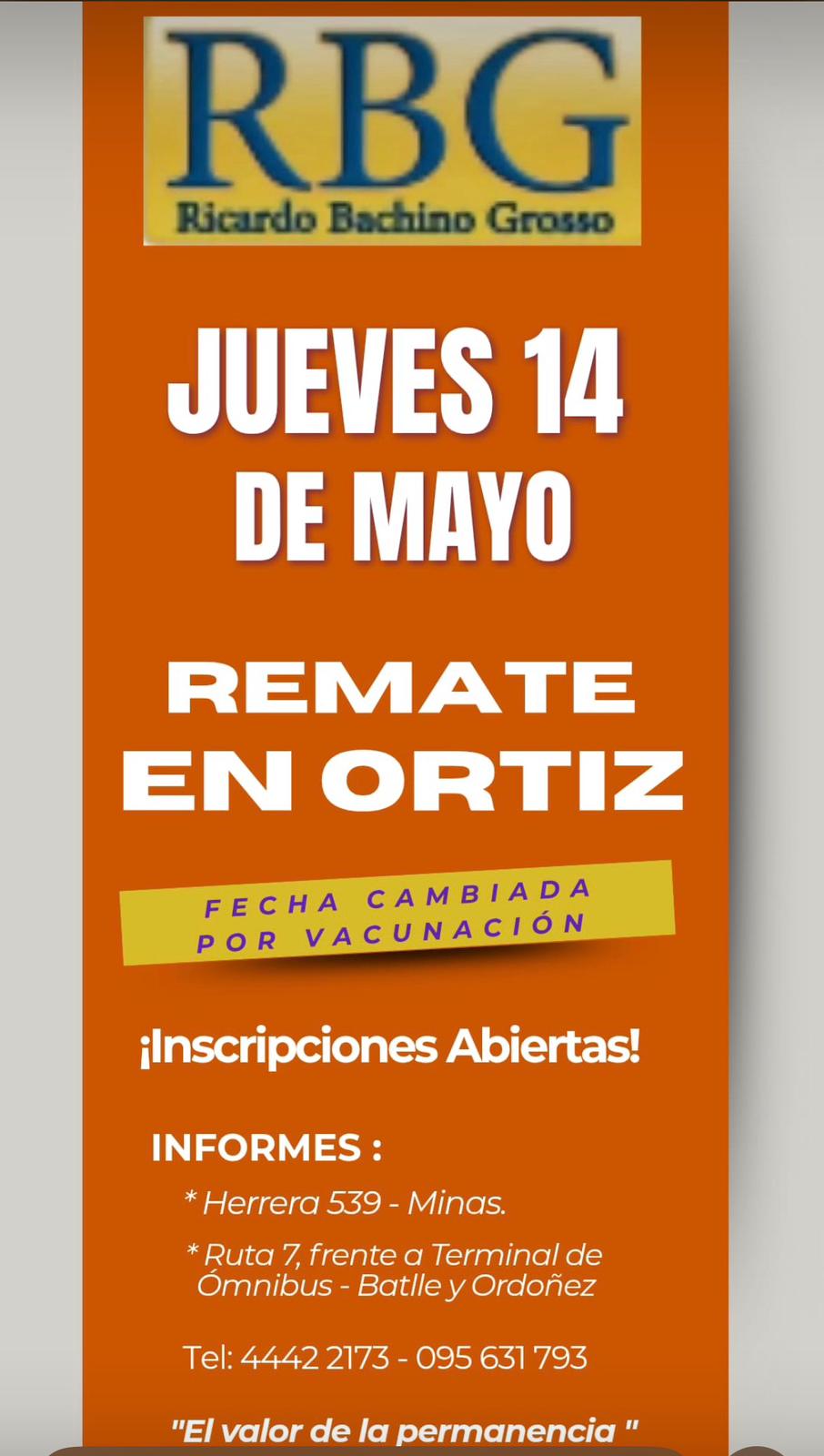 Remate 14 DE MAYO - Local Ortiz