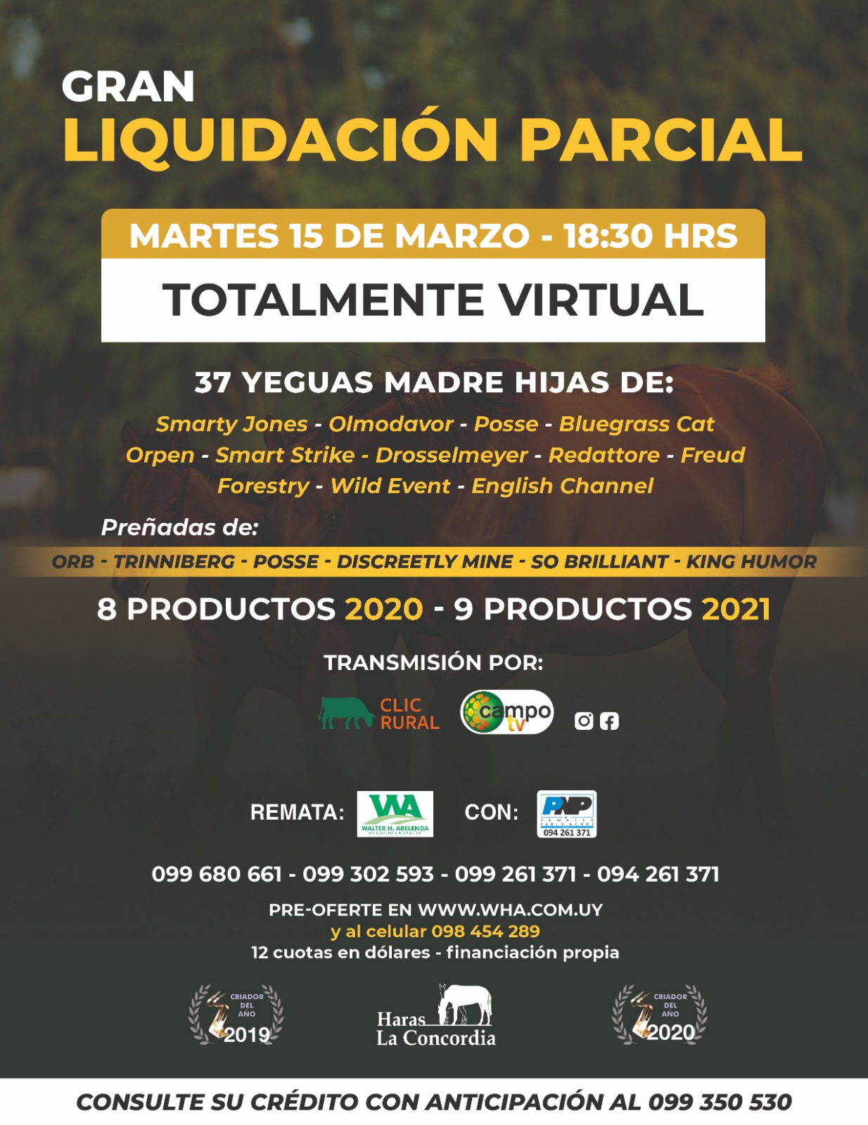Afiche Gran Liquidación Parcial - Haras La Concordia