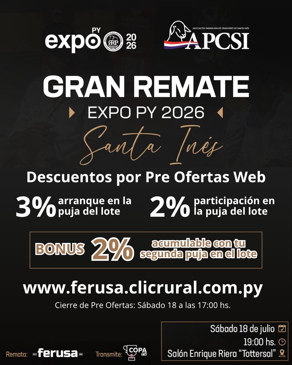 Remate Santa Inés de Campo - Expo Paraguay M.R.A. 2026
