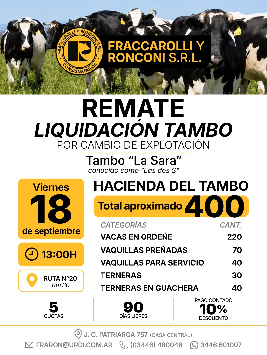 Remate Remate liquidación tambo
