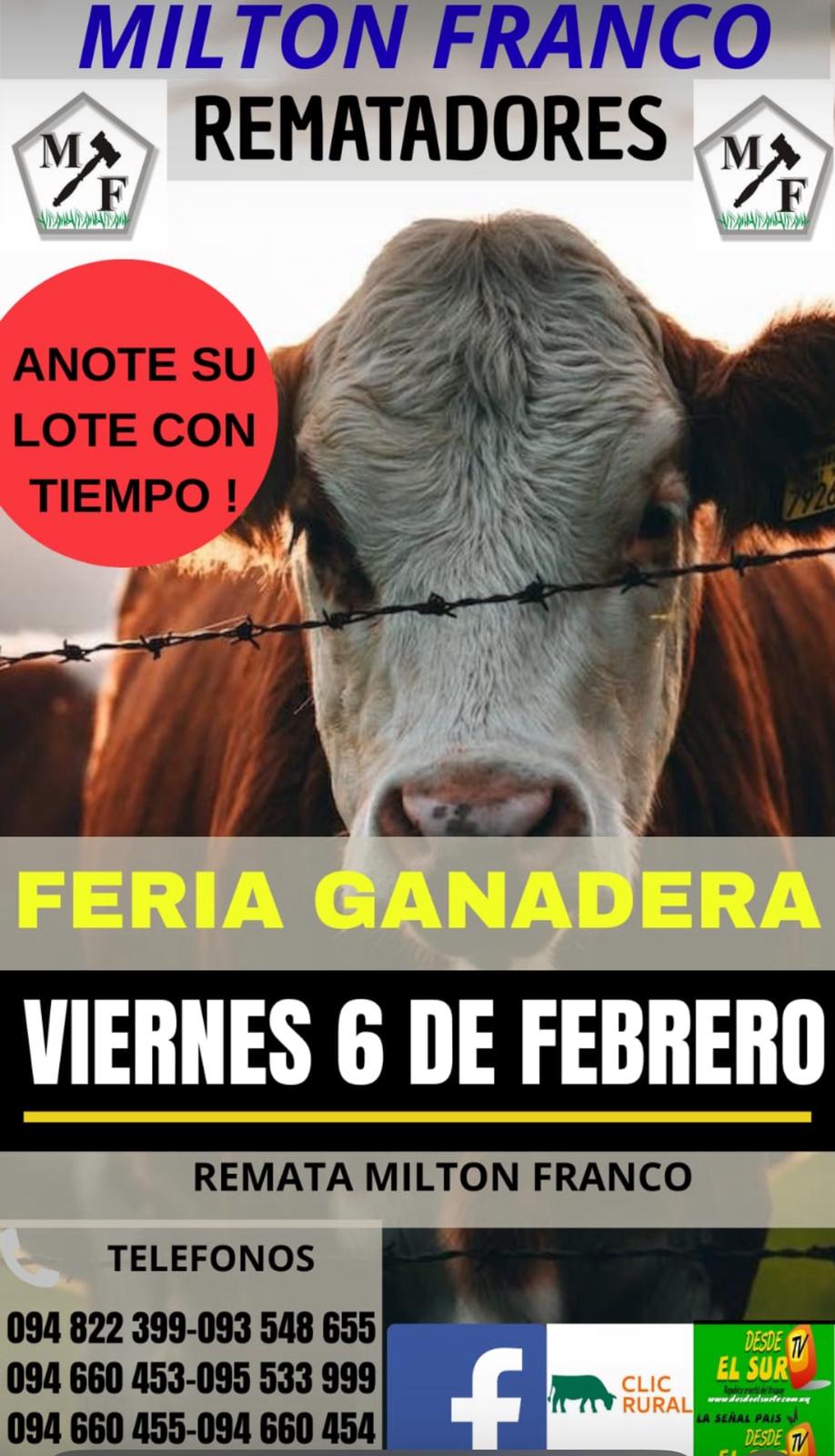 Remate Feria Mensual - Milton Franco