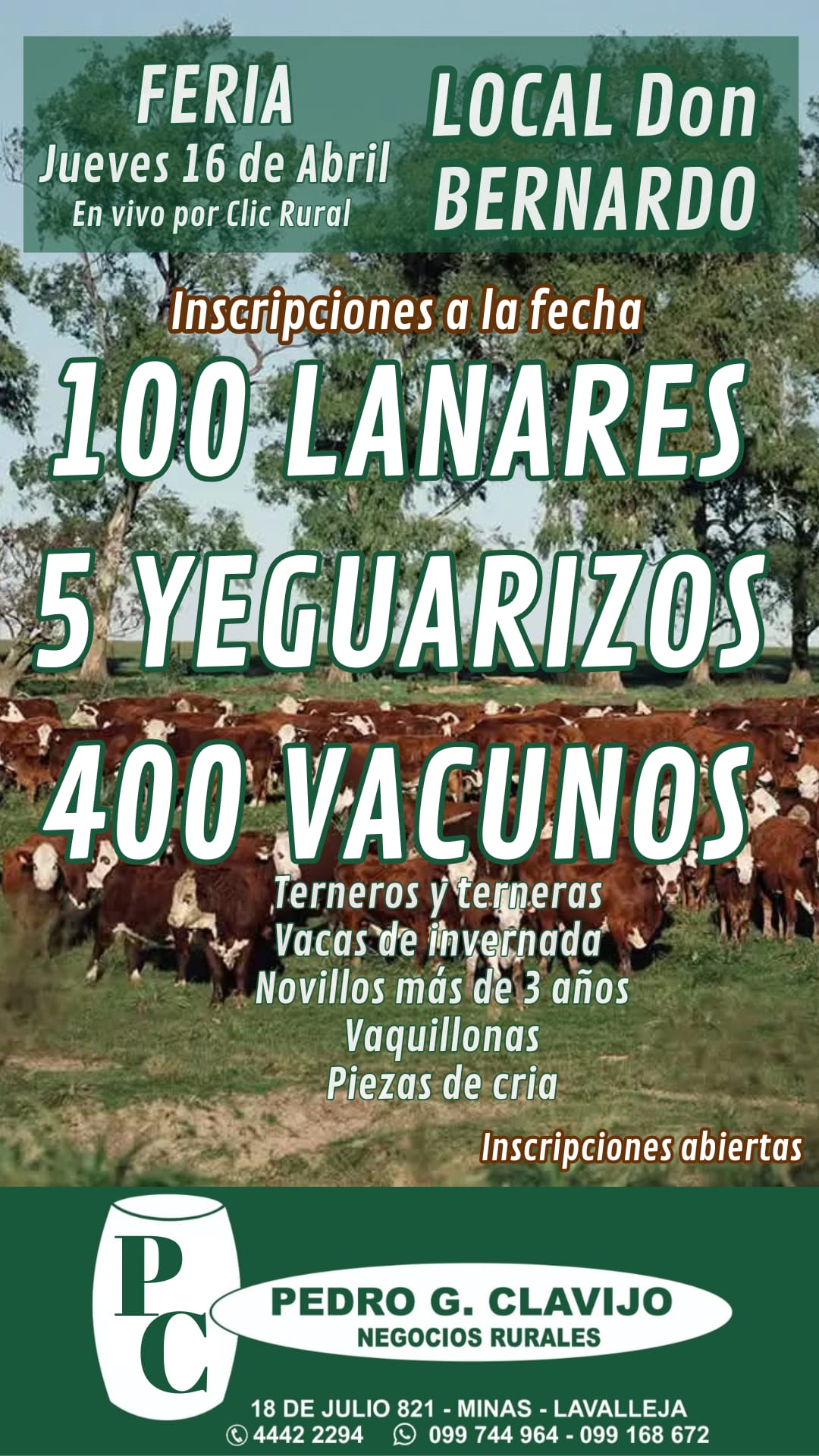 Remate Feria Mensual - Local Don Bernardo