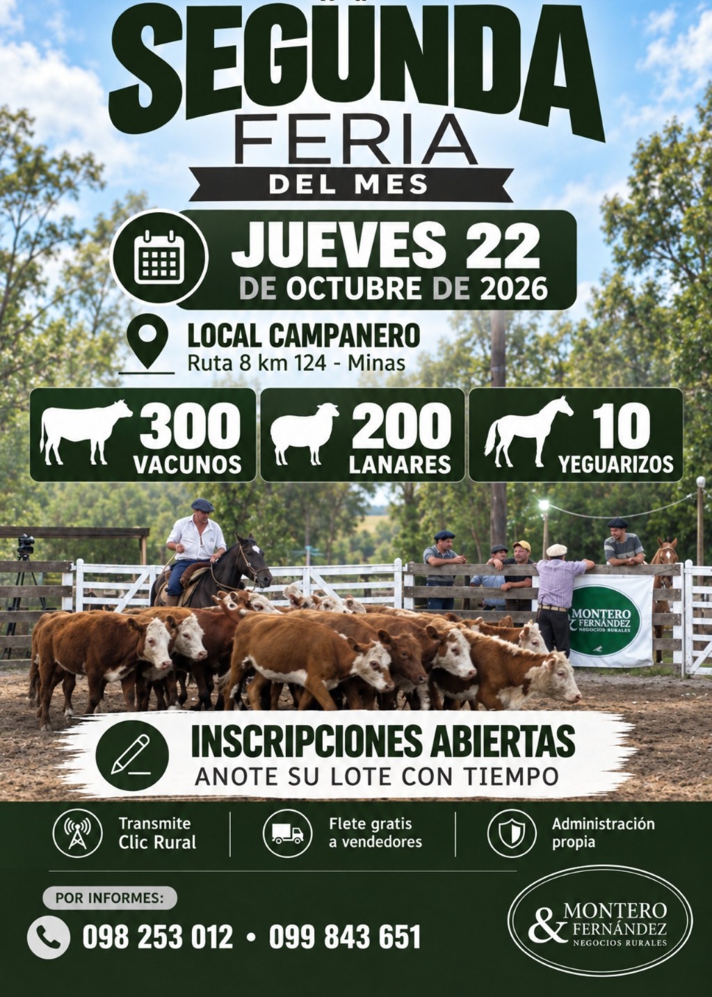Afiche Feria mensual - Montero Fernandez