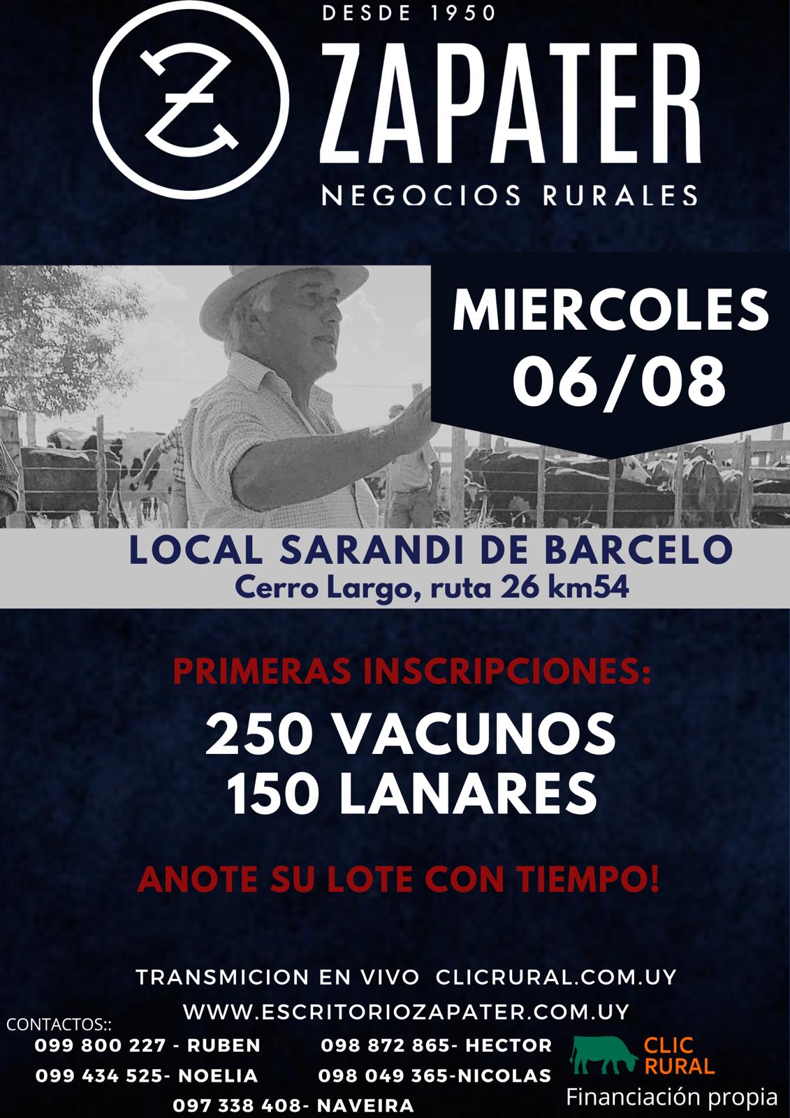 Remate Feria Mensual - Sarandi de Barcelo
