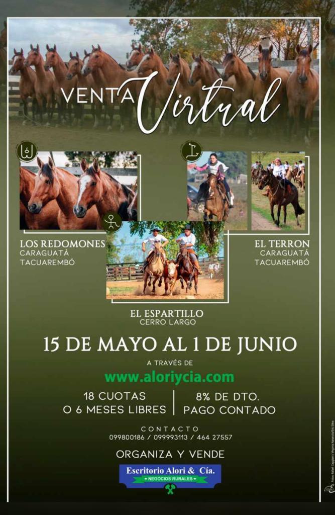 Afiche Venta Virtual - Los Redomones - El Espartillo - El Terron