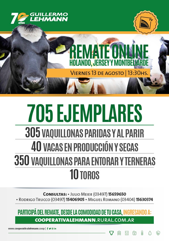 Afiche 17° Remate online de hacienda tambo