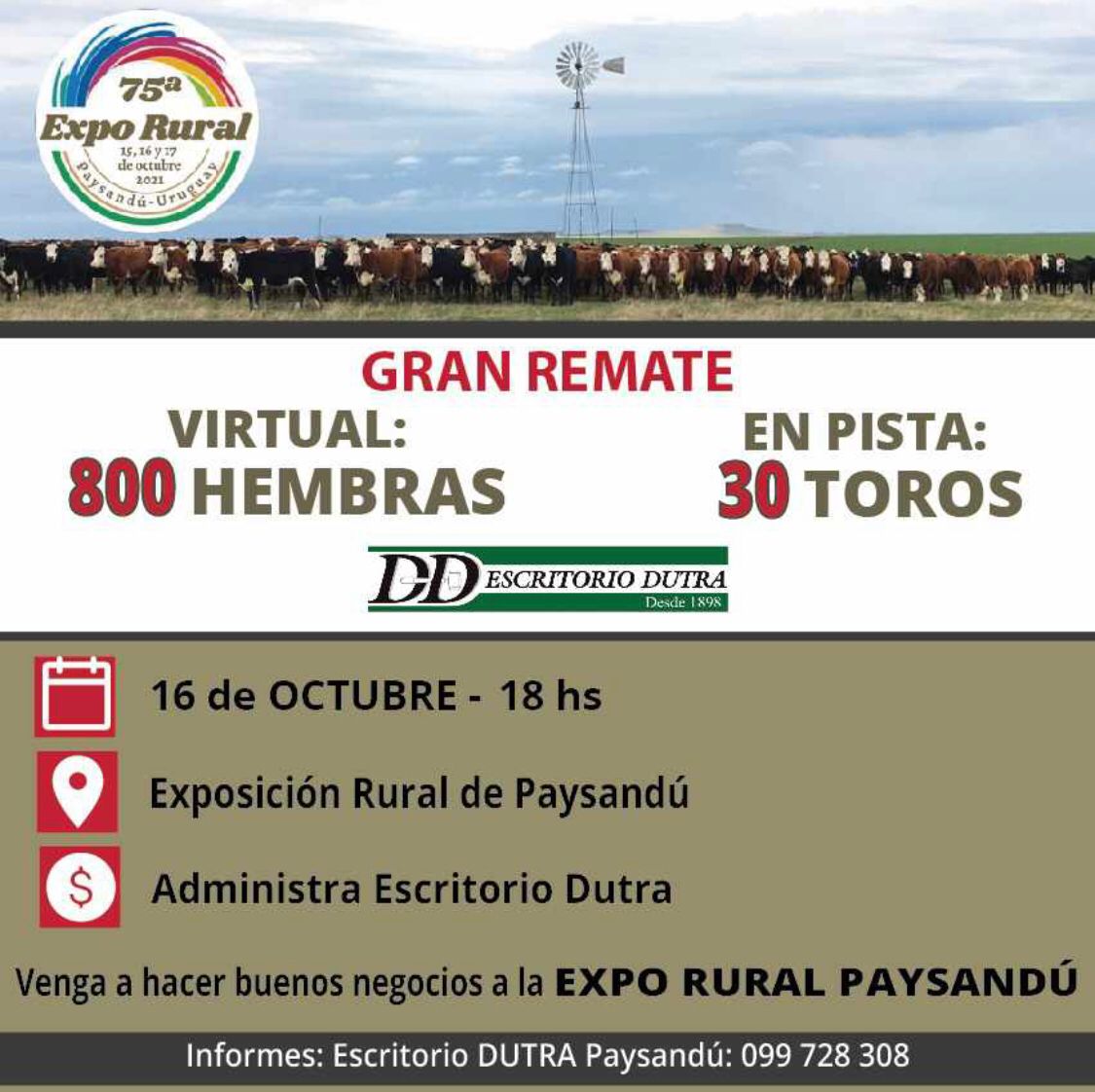 Afiche GRAN REMATE VIRTUAL Y EN PISTA