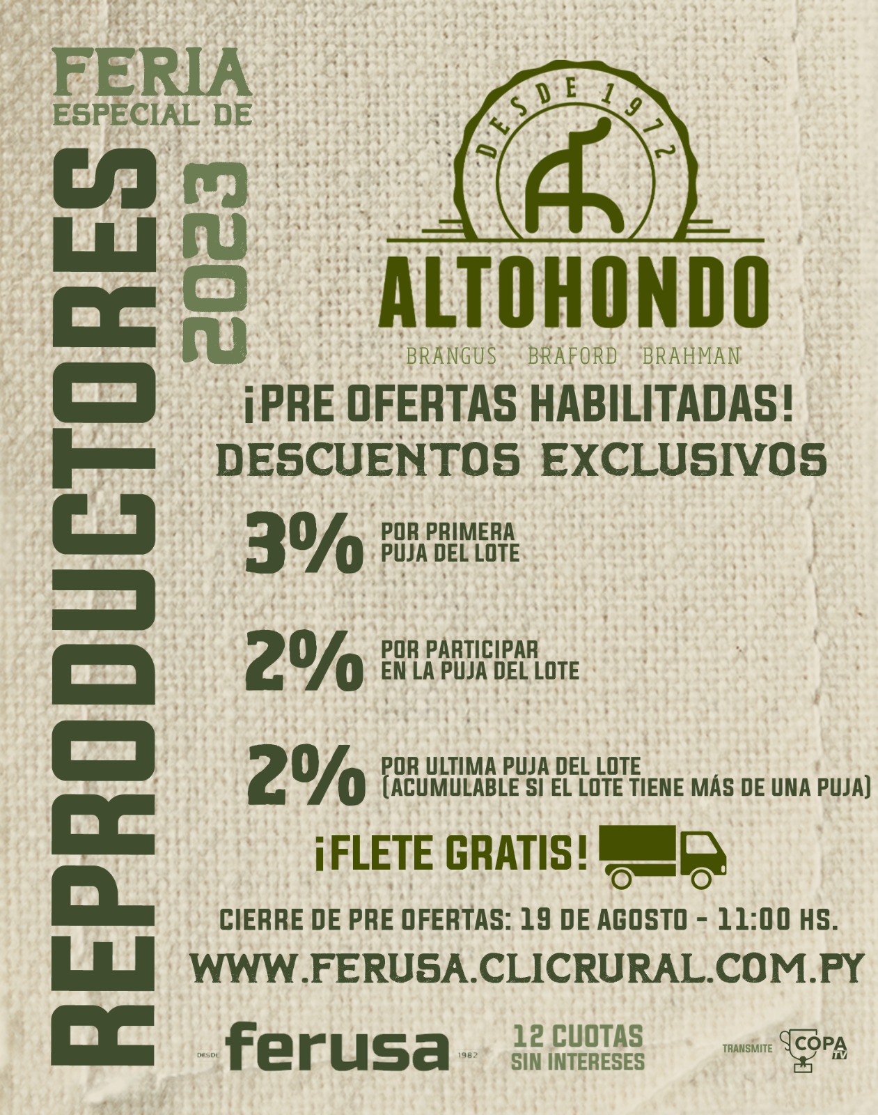 Afiche FERIA DE REPRODUCTORES ALTOHONDO