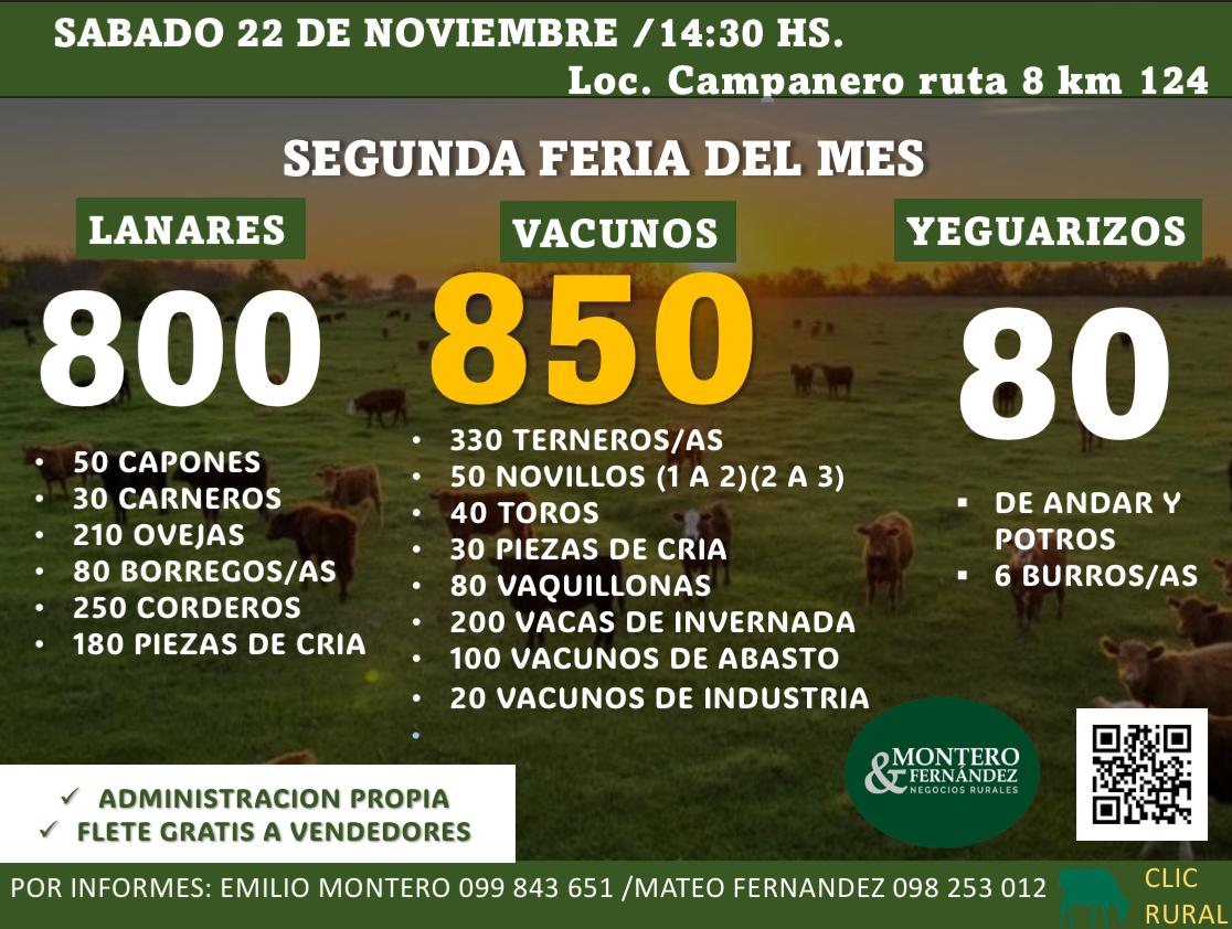 Remate Feria Mensual - Montero Fernandez