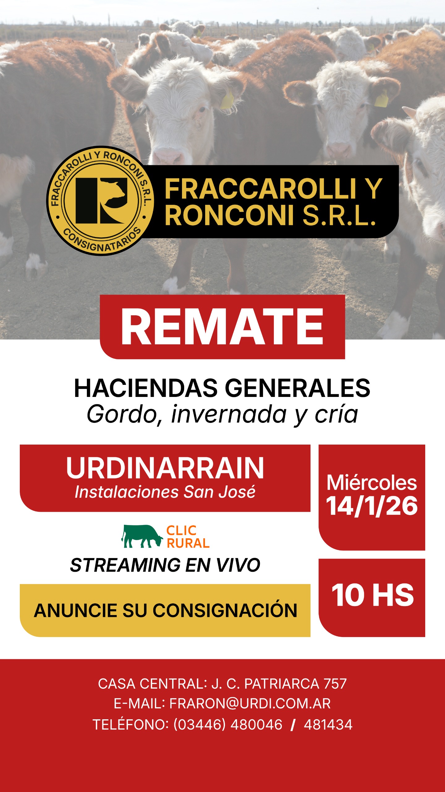 Remate 14 de Enero - Urdinarrain