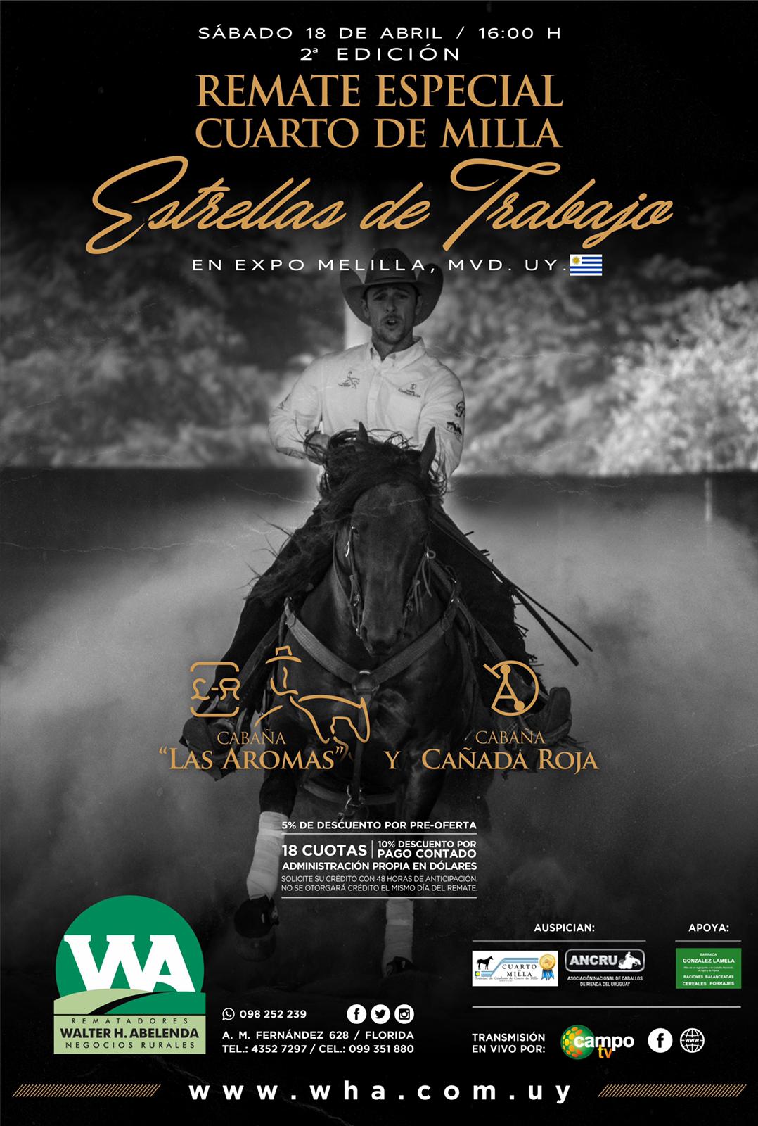 Afiche 2da edición - Remate especial Cuarto de Milla - Estrellas de Trabajo