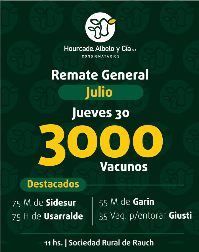 Afiche Remate general en Rauch