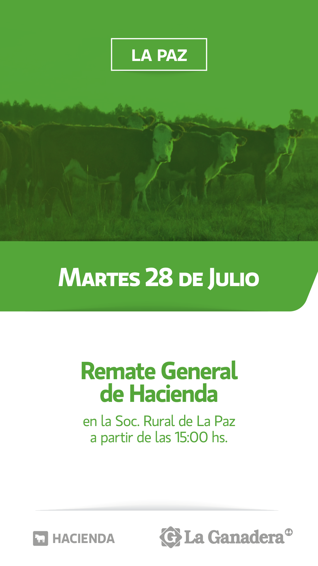REMATE FERIA EN SOCIEDAD RURAL LA PAZ