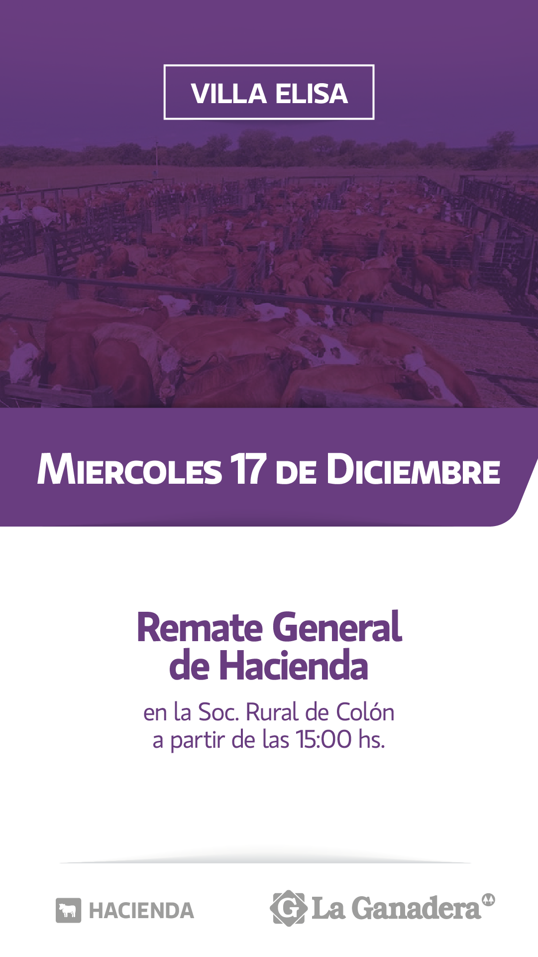 REMATE FERIA EN SOCIEDAD RURAL DE COLON