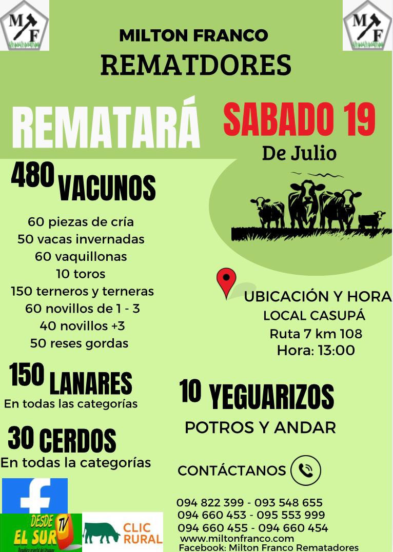 Remate Feria Ganadera - Milton Franco