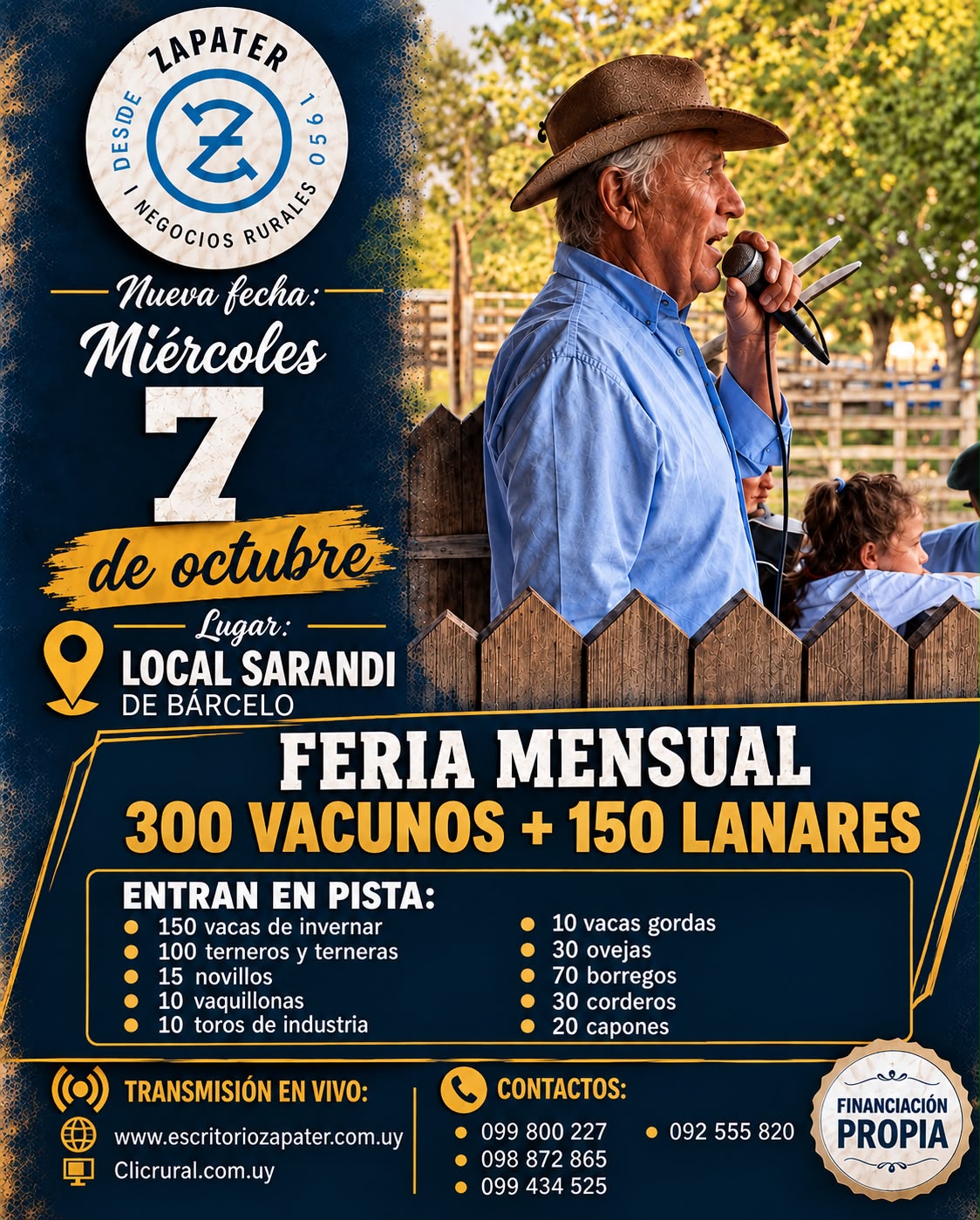 Afiche Feria mensual - Escritorio Zapater