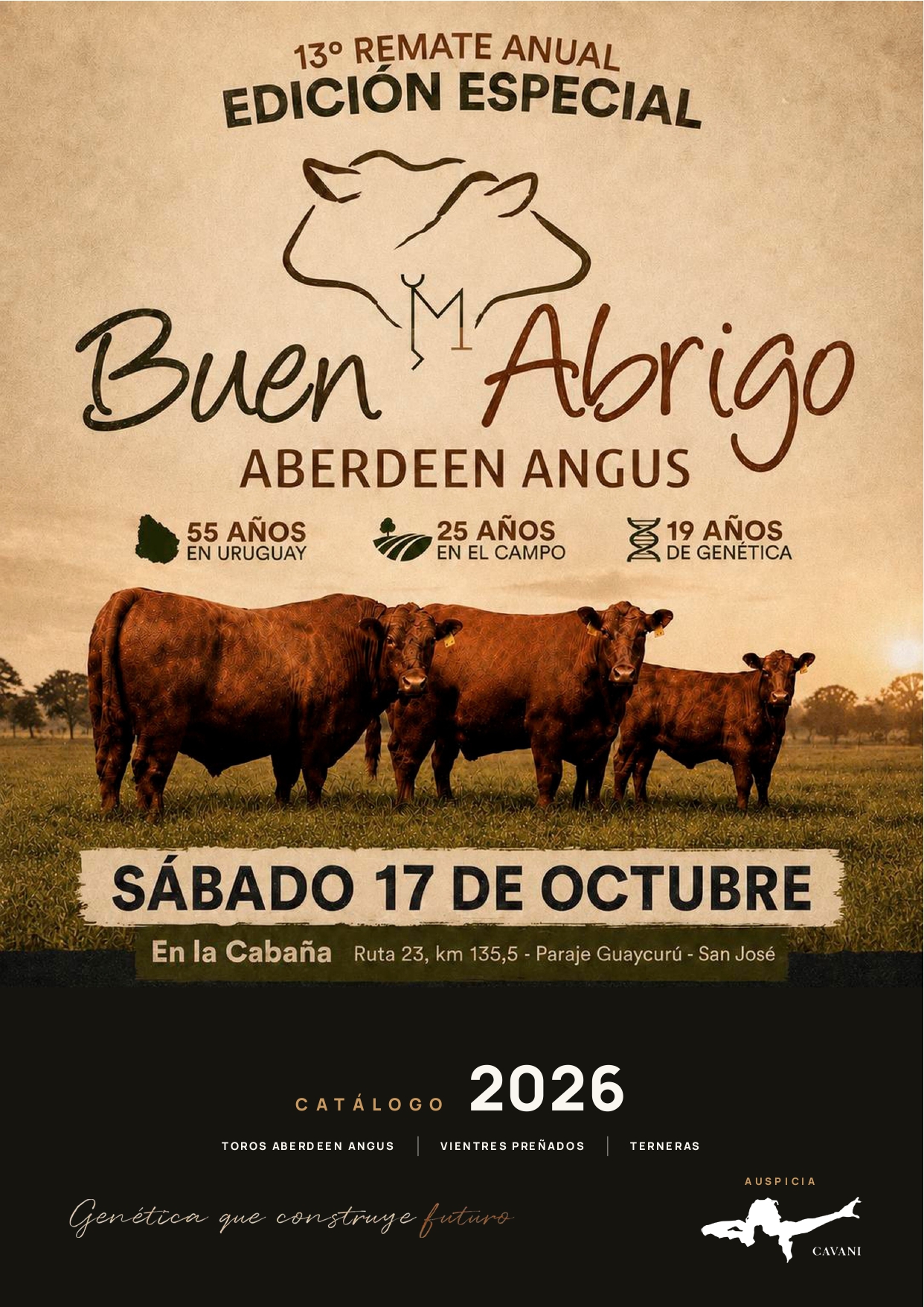 Afiche 13º Buen Abrigo - Aberdeen Angus