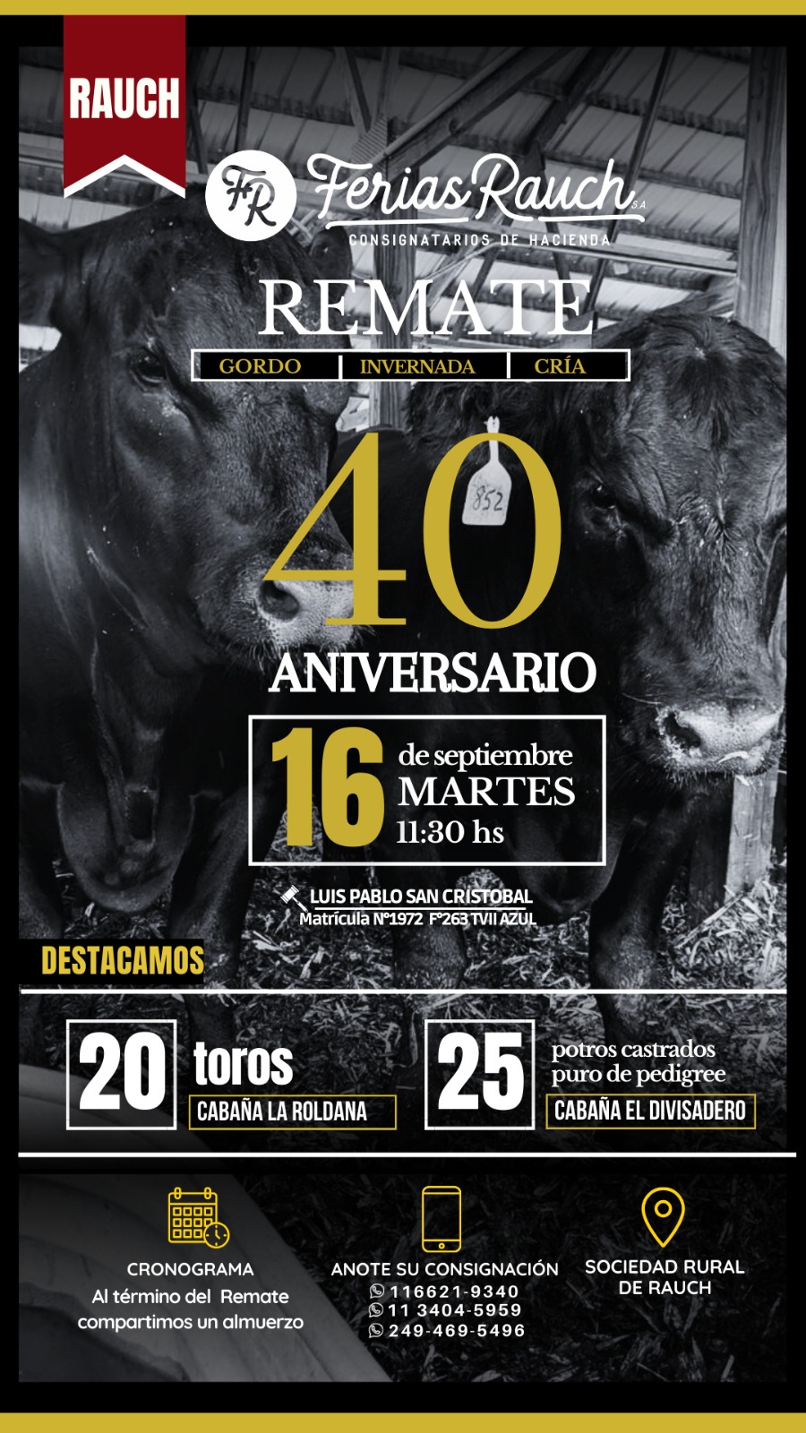 Remate 16 de Septiembre - Rauch