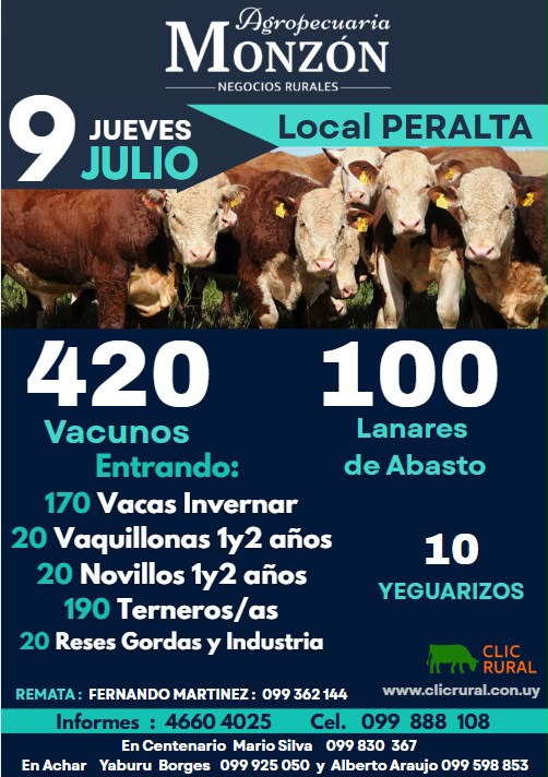 Remate Feria Mensual Agropecuaria Monzon
