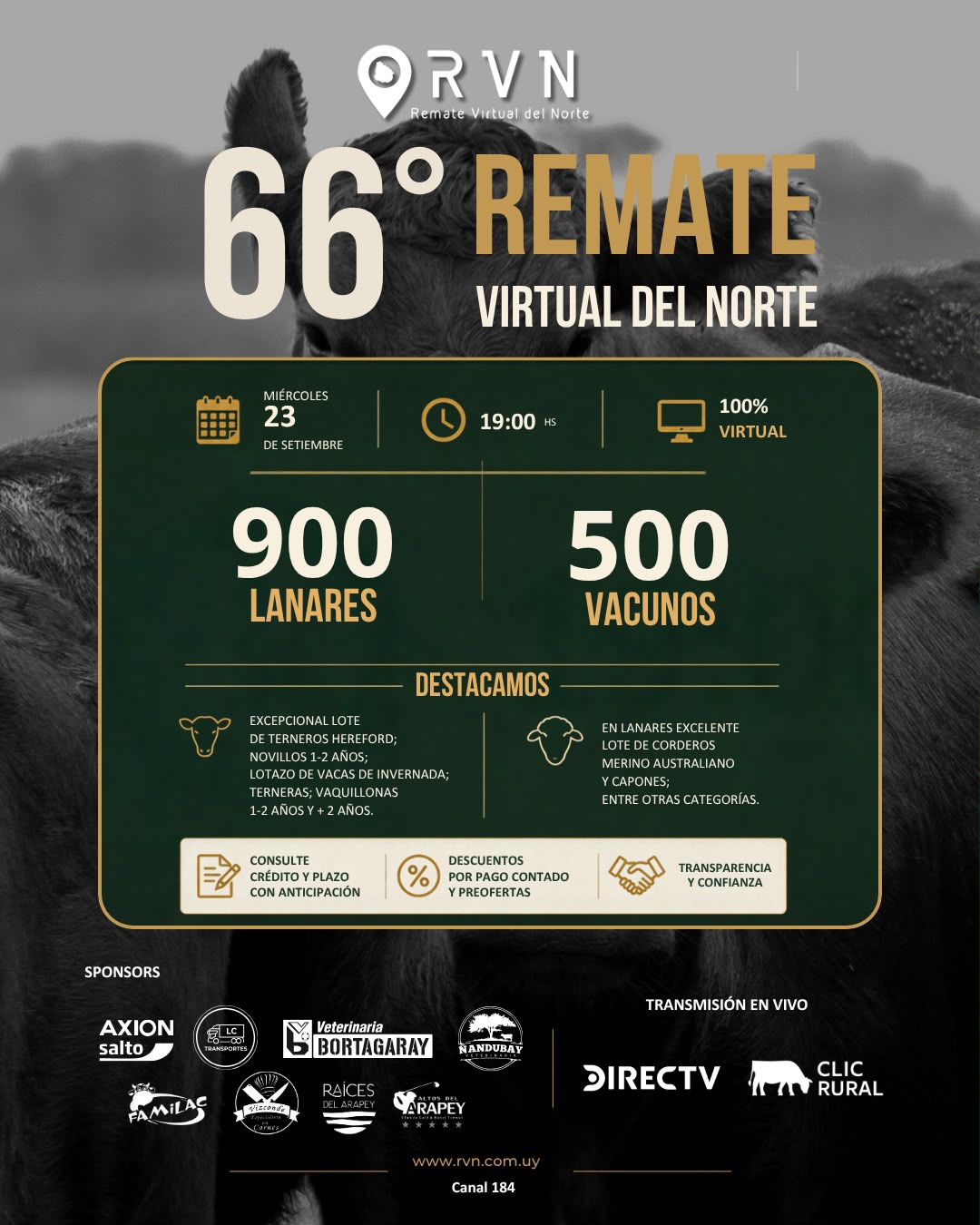 Afiche 66º Remate Virtual del Norte