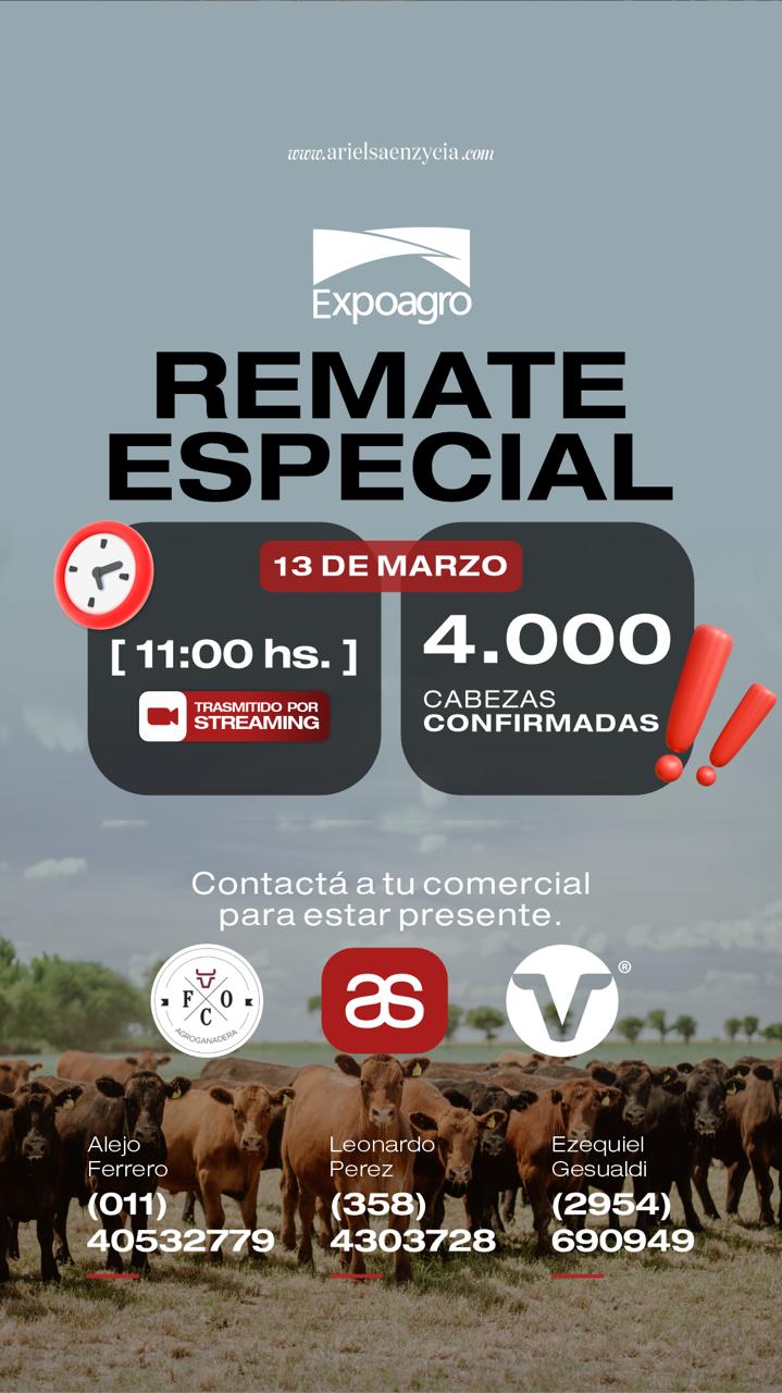 Afiche Remate Especial Expoagro