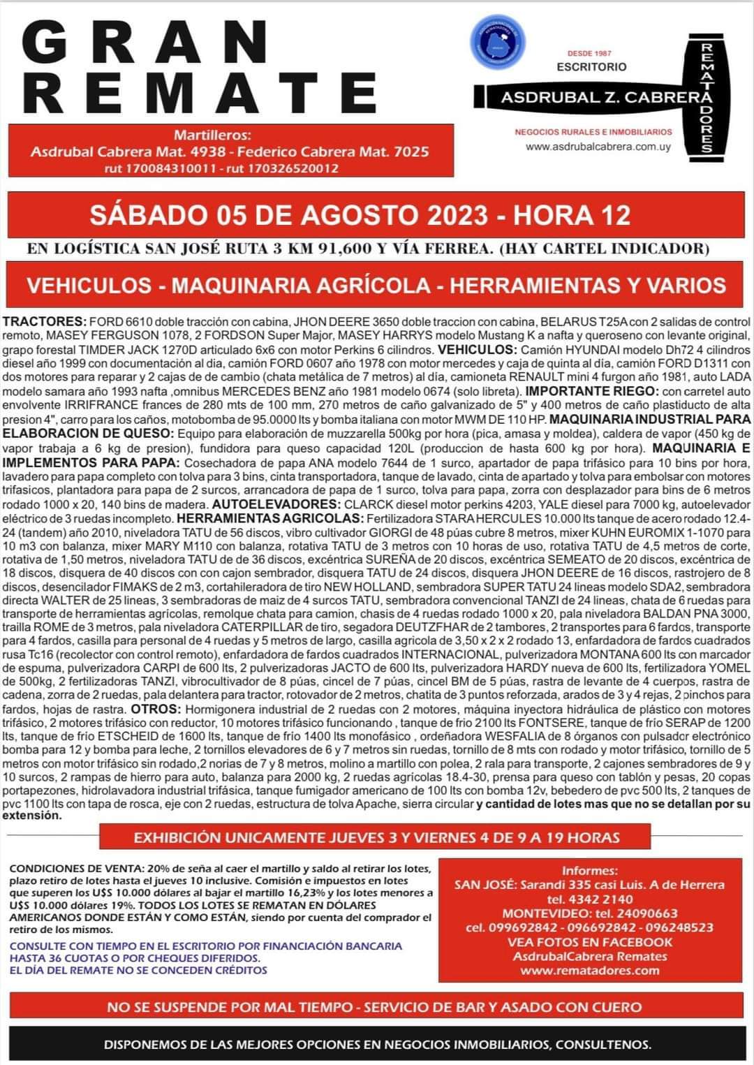 Afiche Gran Remate - Asdrubal Z Cabrera