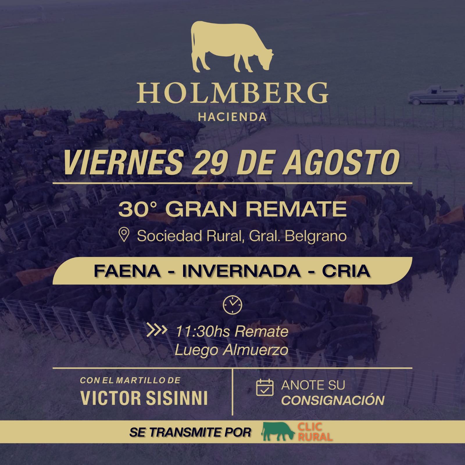 Remate 29 de Agosto - Sociedad Rural General Belgrano Provincia
