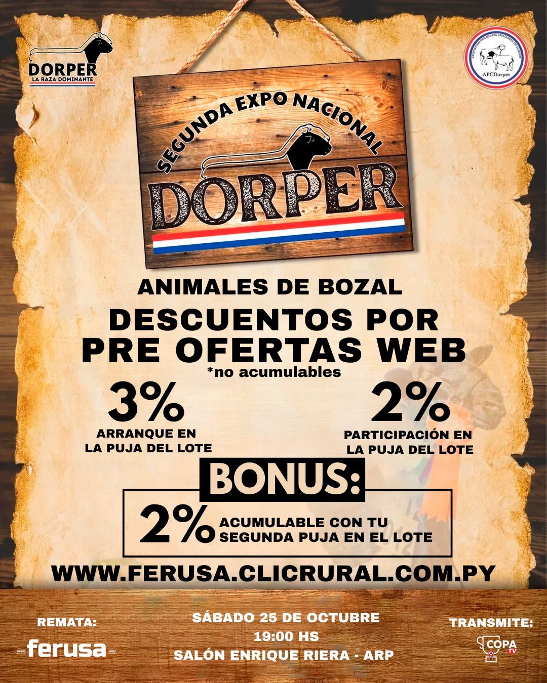 Remate SEGUNDA NACIONAL DORPER-BOZAL