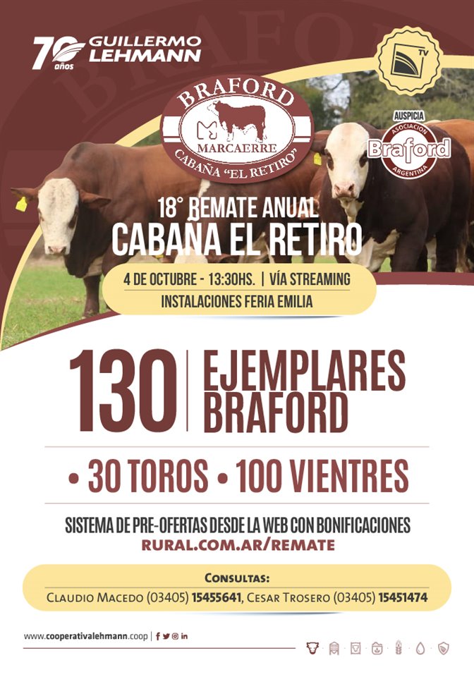 Afiche 18° Remate Anual Cabaña El Retiro