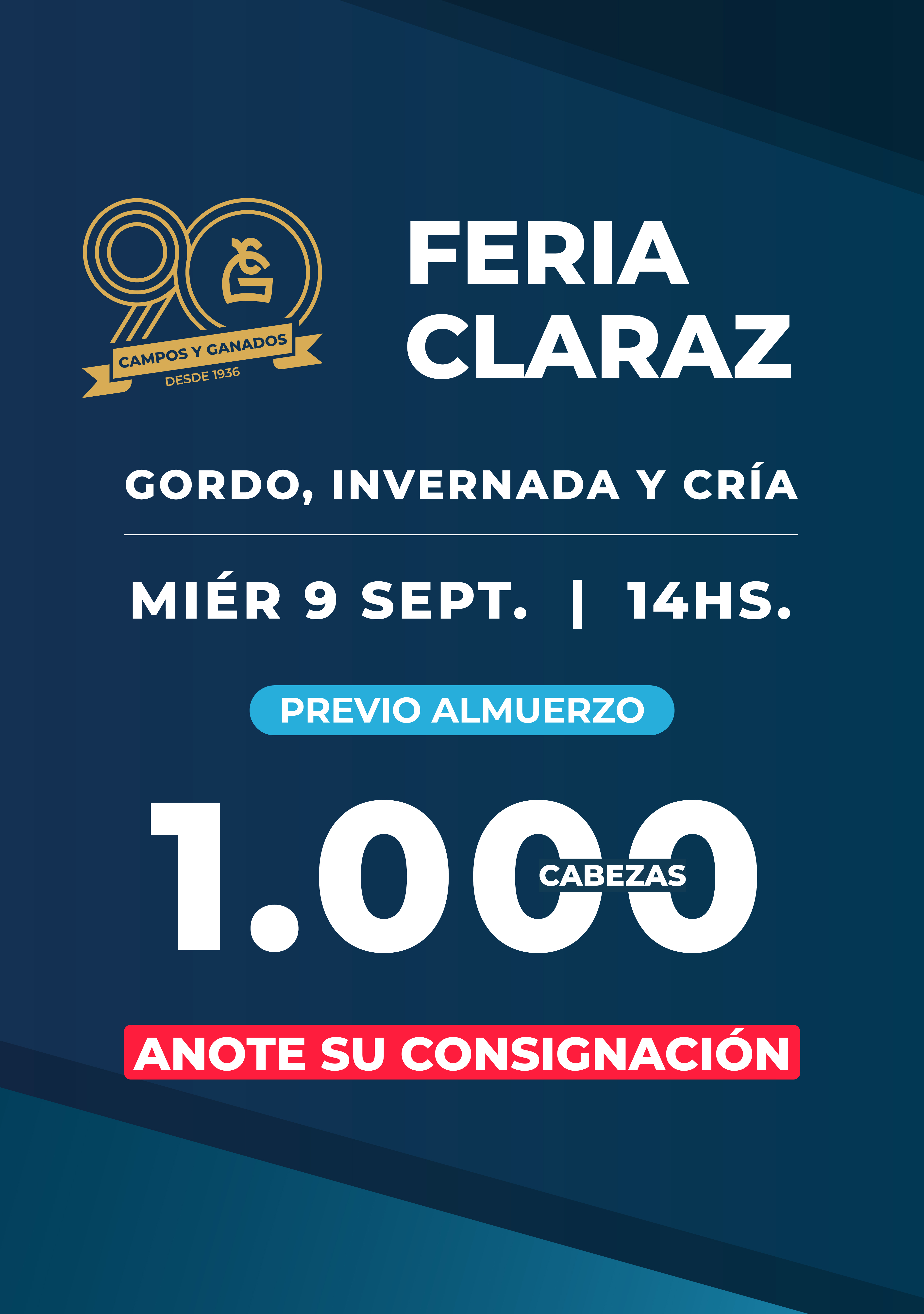 Afiche REMATE FERIA CLARAZ
