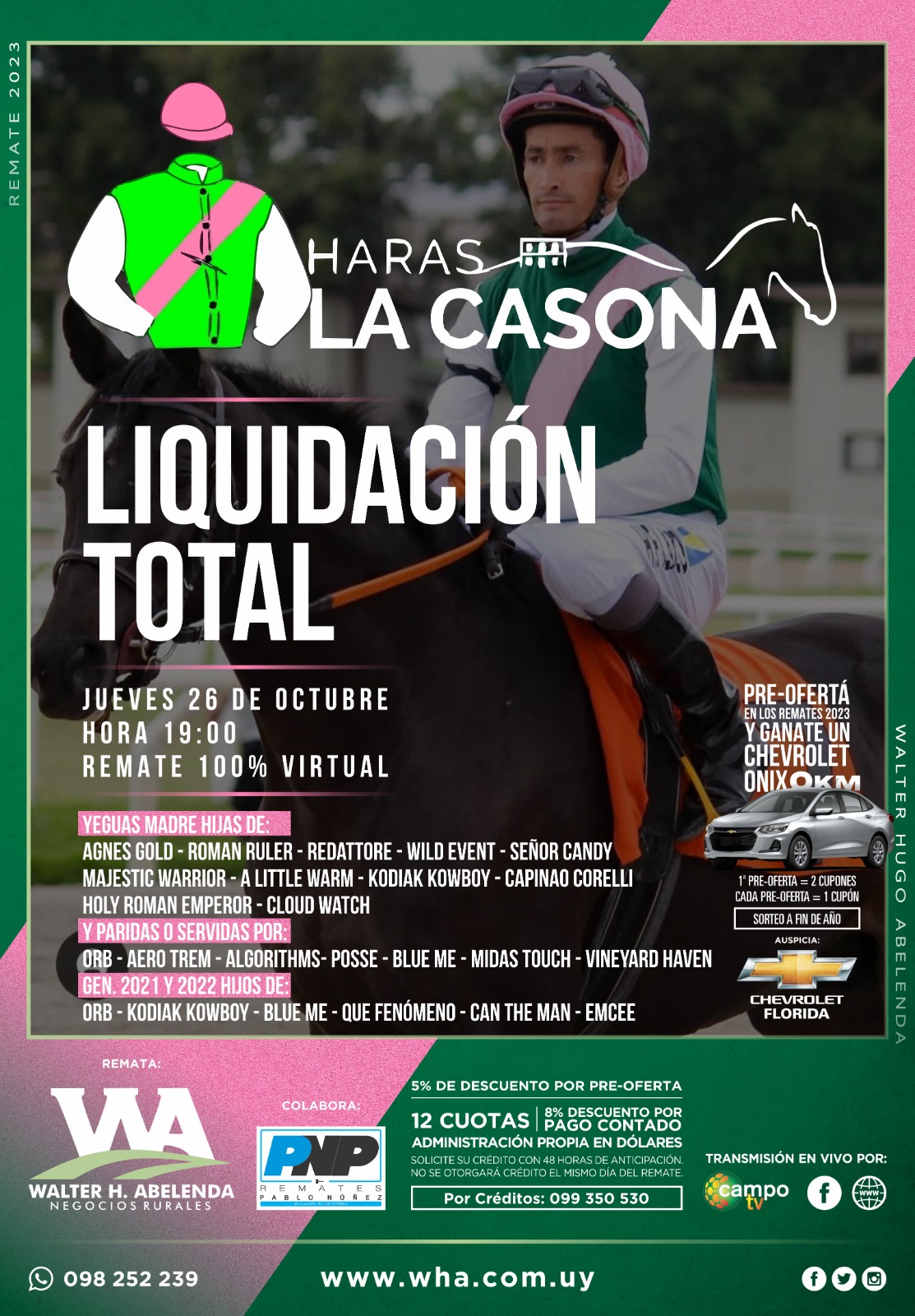 Afiche Haras La Casona - Liquidacion Total
