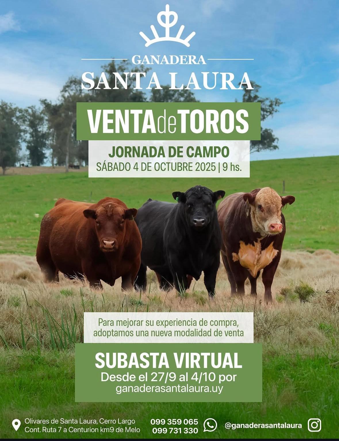 Remate Subasta virtual Ganadera Santa Laura