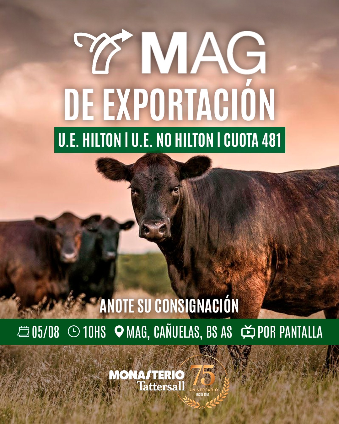 Remate MAG de exportación