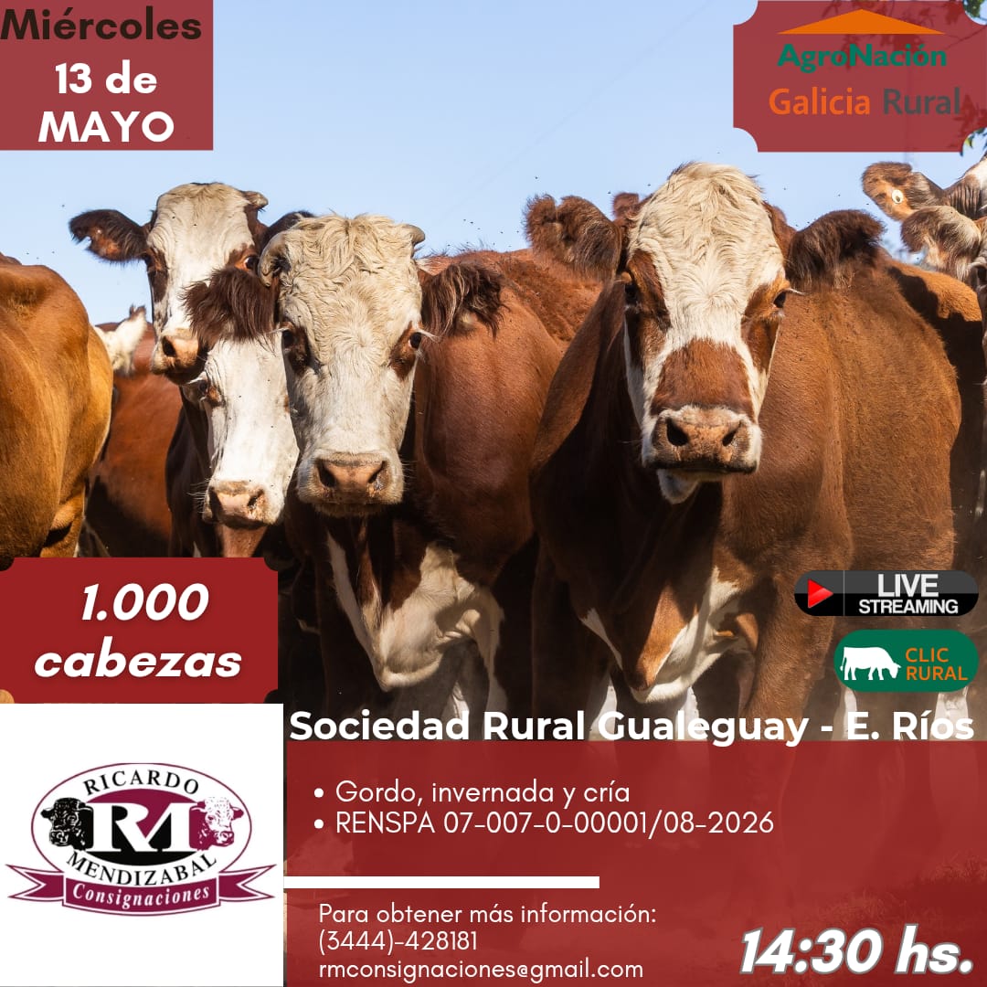 Remate 13 de Mayo - Sociedad Rural Gualeguay