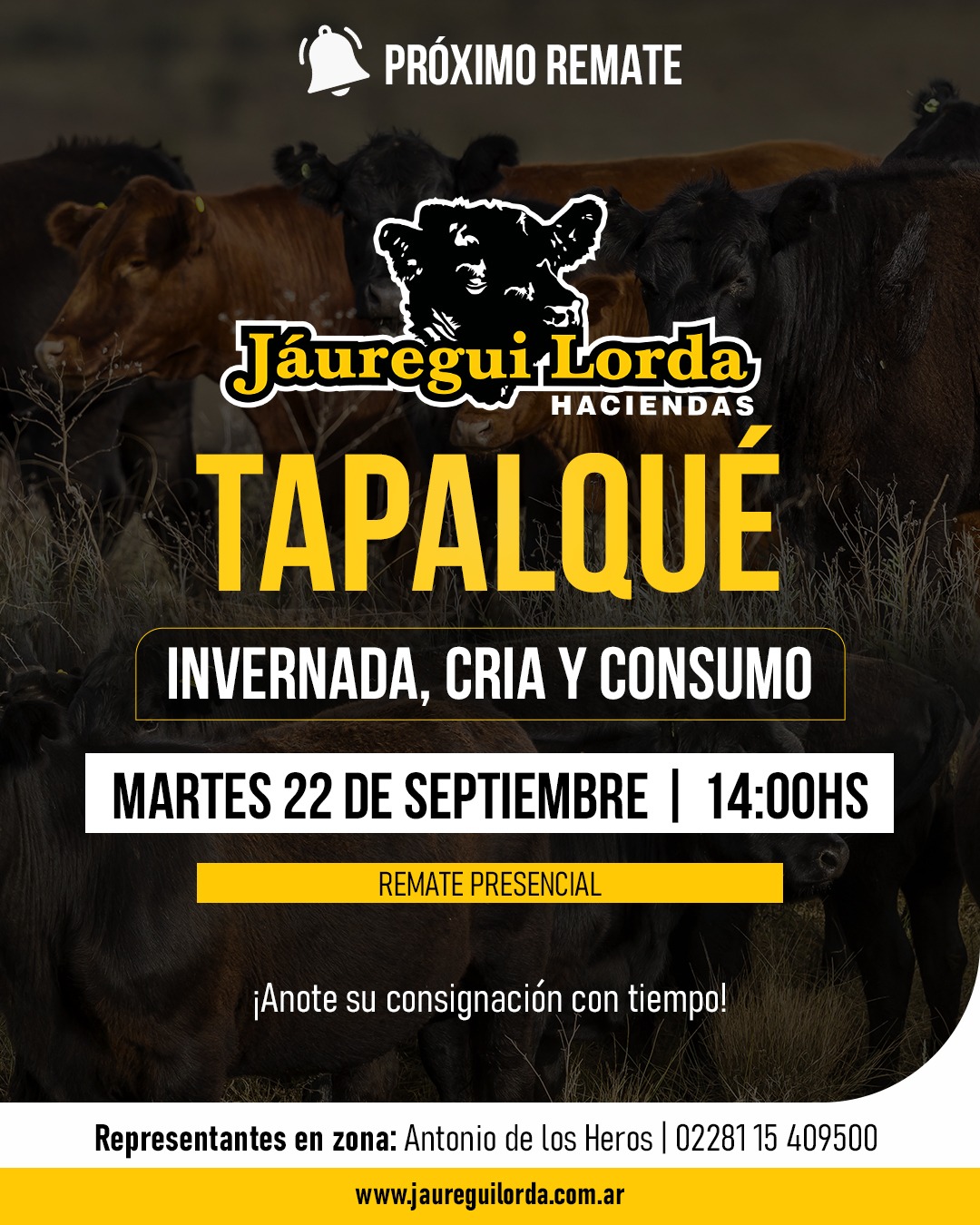 Afiche Remate invernada, cría y consumo