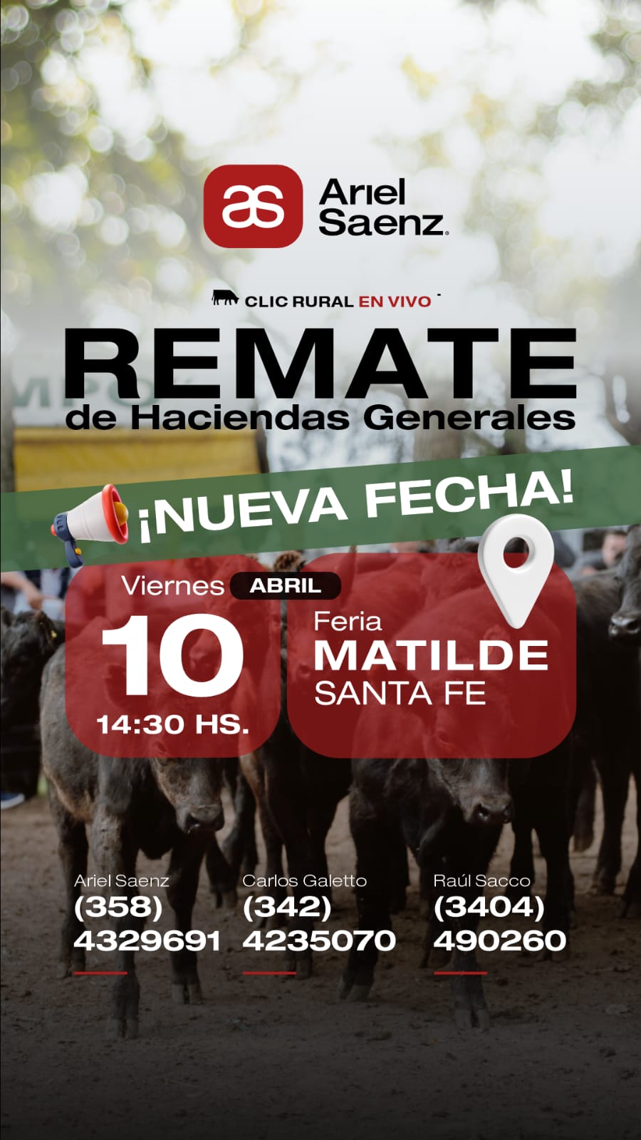 Remate de haciendas generales