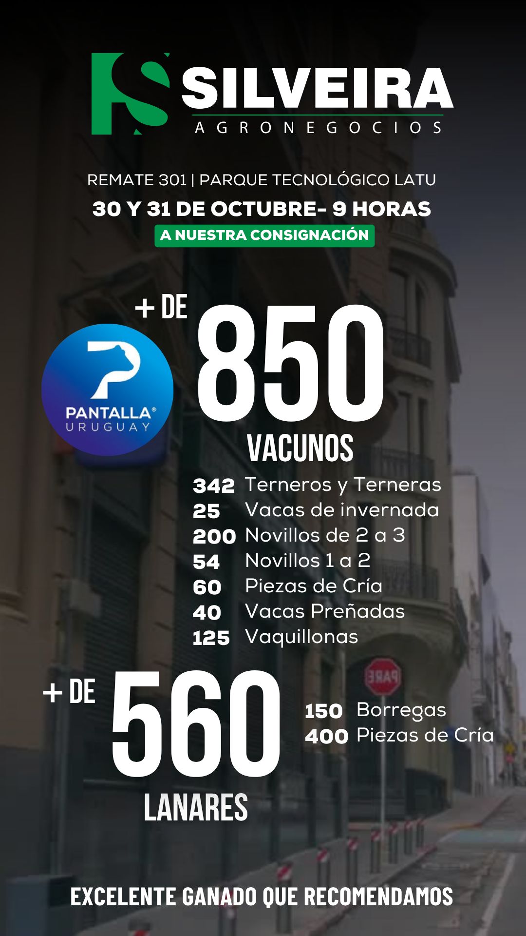 301º remate Pantalla Uruguay